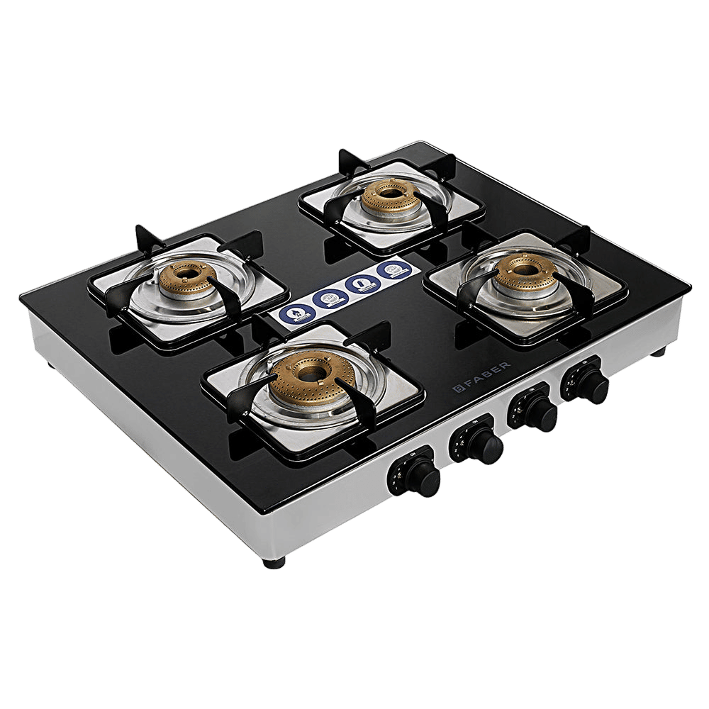 FABER Supreme Plus C 4BB AI 4 Burner Manual Hob (Euro Coating Square Pan Support, Black) FABER Supreme Plus C 4BB AI 4 Burner Manual Hob (Euro Coating Square Pan Support, Black)_21