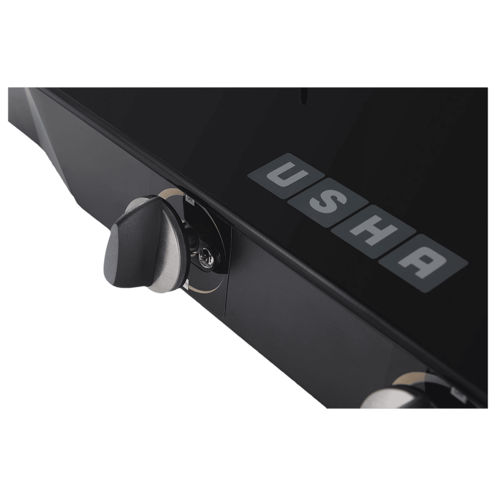 USHA Ebony GS2001 Toughened Glass Top 2 Burner Manual Gas Stove (Slim Line Design, Black) USHA Ebony GS2001 Toughened Glass Top 2 Burner Manual Gas Stove (Slim Line Design, Black)_12