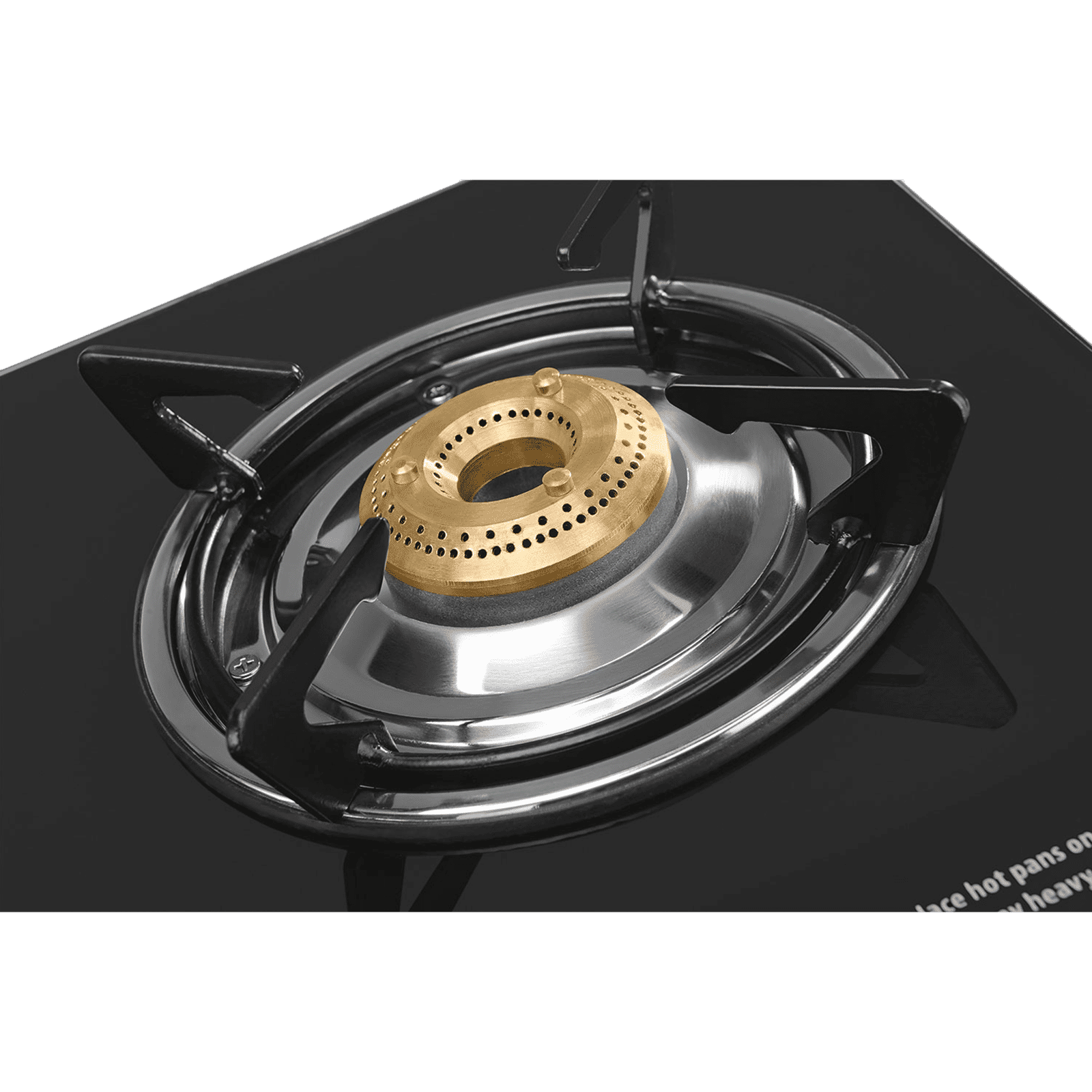 USHA Ebony Neo GS3003 Toughened Glass Top 3 Burner Manual Gas Stove (Powder Coated Pan Support, Black) USHA Ebony Neo GS3003 Toughened Glass Top 3 Burner Manual Gas Stove (Powder Coated Pan Support, Black)_4