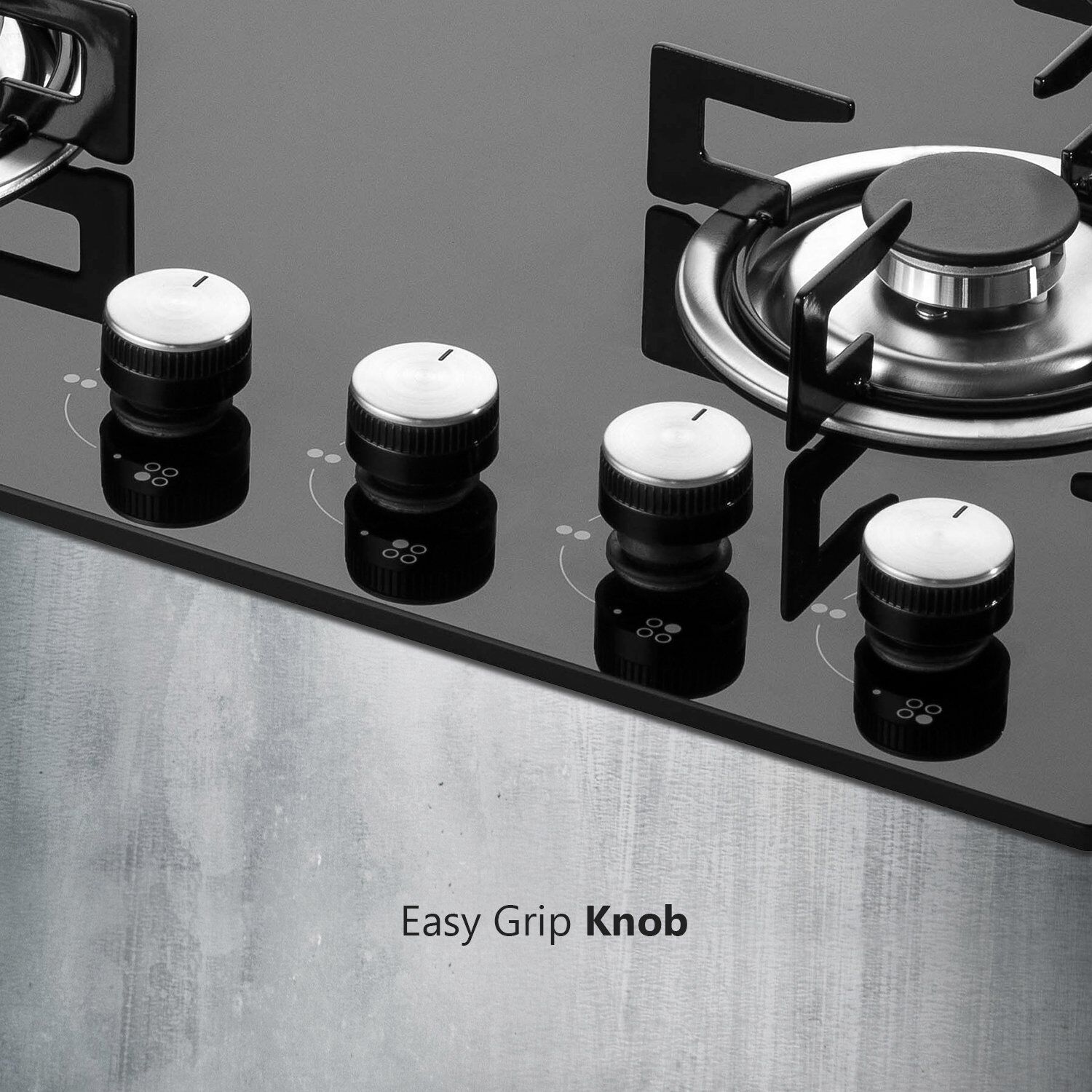KAFF NE 4B 60 GF Tempered Glass Top 4 Burner Automatic Electric Hob (Enamelled Matt Finish Grills, Black)_13