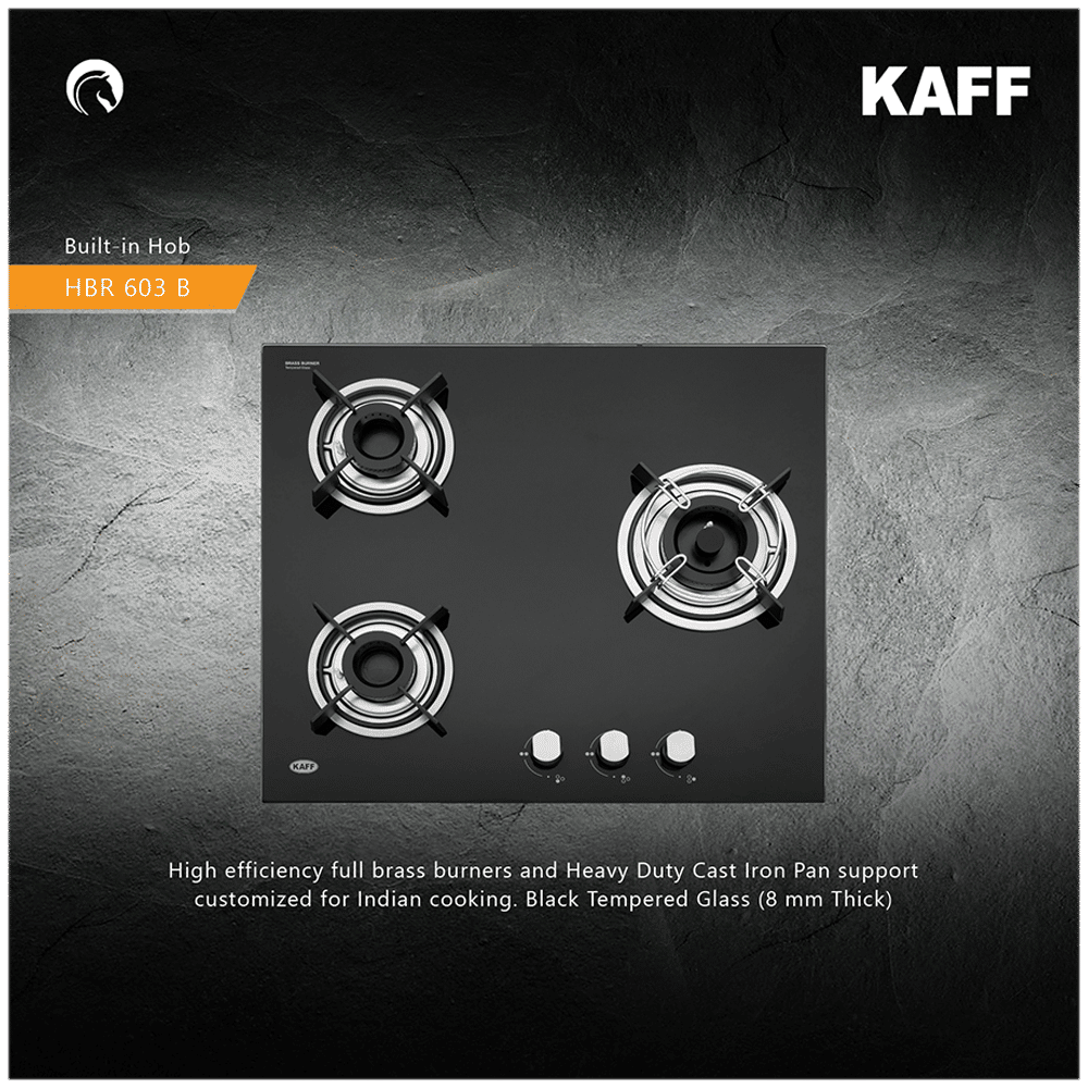 KAFF HBR 603 B Tempered Glass Top 3 Burner Automatic Electric Hob (Matte Enamelled Pan Support, Black) KAFF HBR 603 B Tempered Glass Top 3 Burner Automatic Electric Hob (Matte Enamelled Pan Support, Black)_12