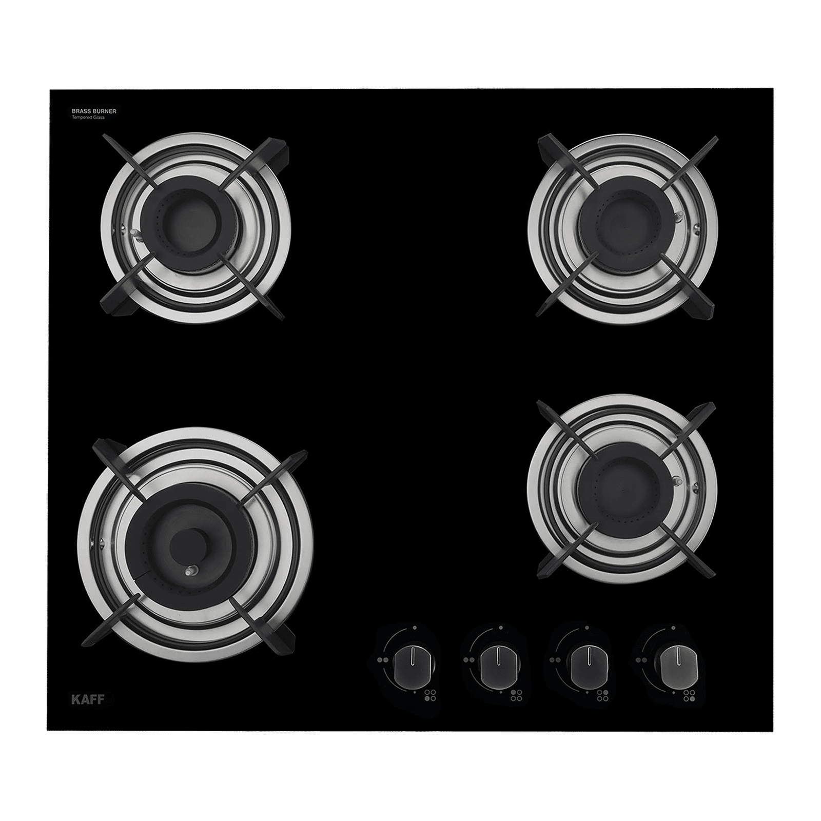 KAFF HBR 604 A Tempered Glass Top 4 Burner Automatic Electric Hob (Matte Enamelled Pan Support, Black) KAFF HBR 604 A Tempered Glass Top 4 Burner Automatic Electric Hob (Matte Enamelled Pan Support, Black)_5