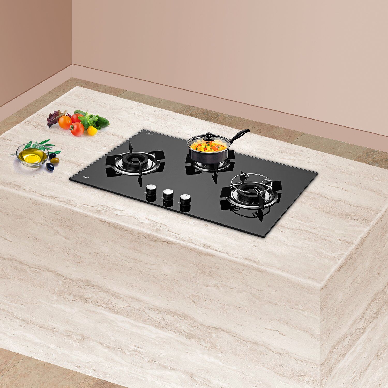 KAFF HBR 783 B Tempered Glass Top 3 Burner Automatic Electric Hob (Matte Enamelled Pan Support, Black) KAFF HBR 783 B Tempered Glass Top 3 Burner Automatic Electric Hob (Matte Enamelled Pan Support, Black)_10