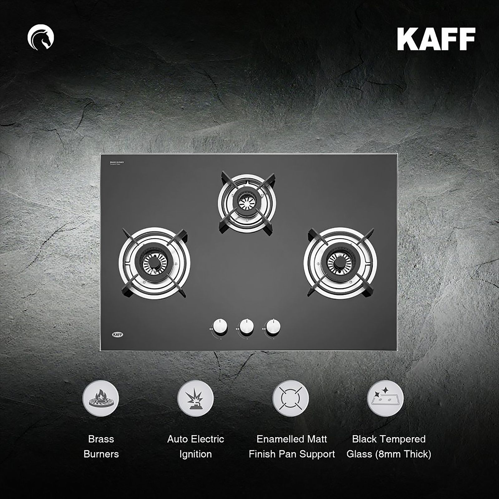 KAFF HBR 783 B Tempered Glass Top 3 Burner Automatic Electric Hob (Matte Enamelled Pan Support, Black) KAFF HBR 783 B Tempered Glass Top 3 Burner Automatic Electric Hob (Matte Enamelled Pan Support, Black)_14