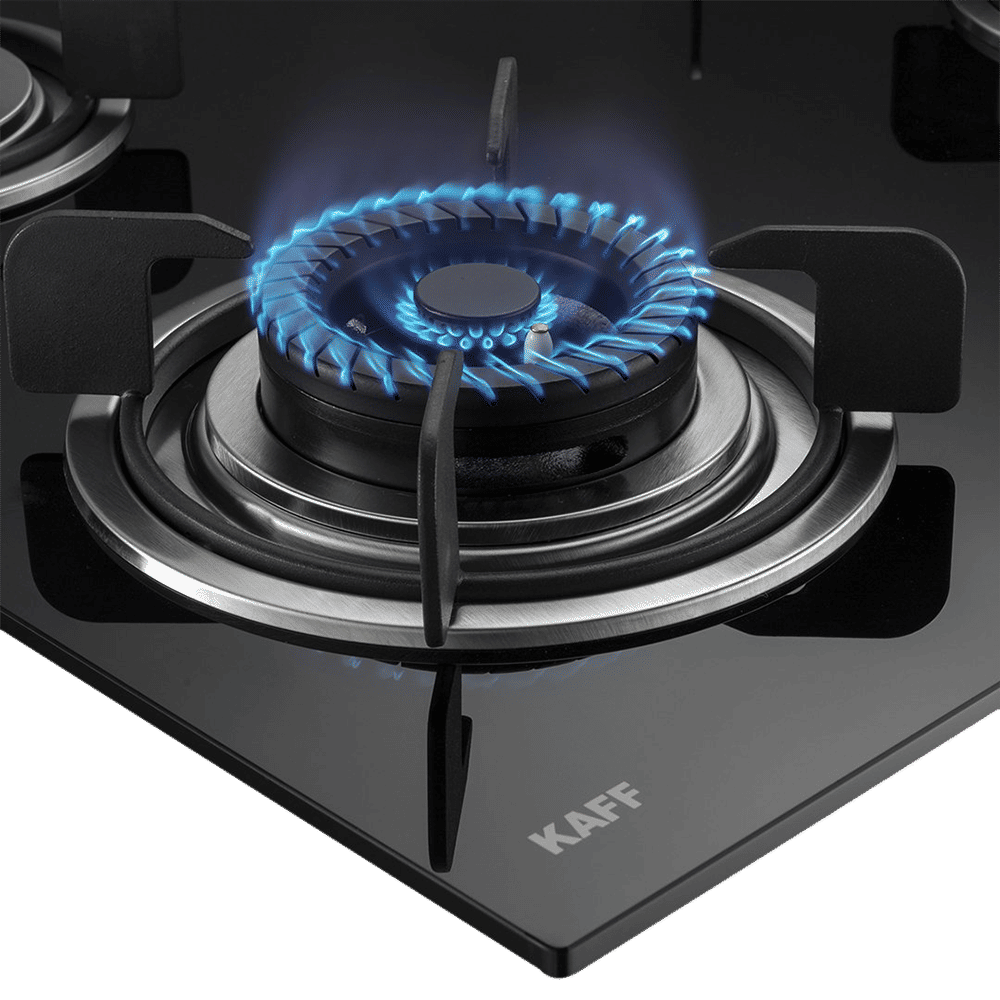 KAFF Crista Tempered Glass Top 3 Burner Automatic Hob (Matte Enamelled Pan Support, Black)_18