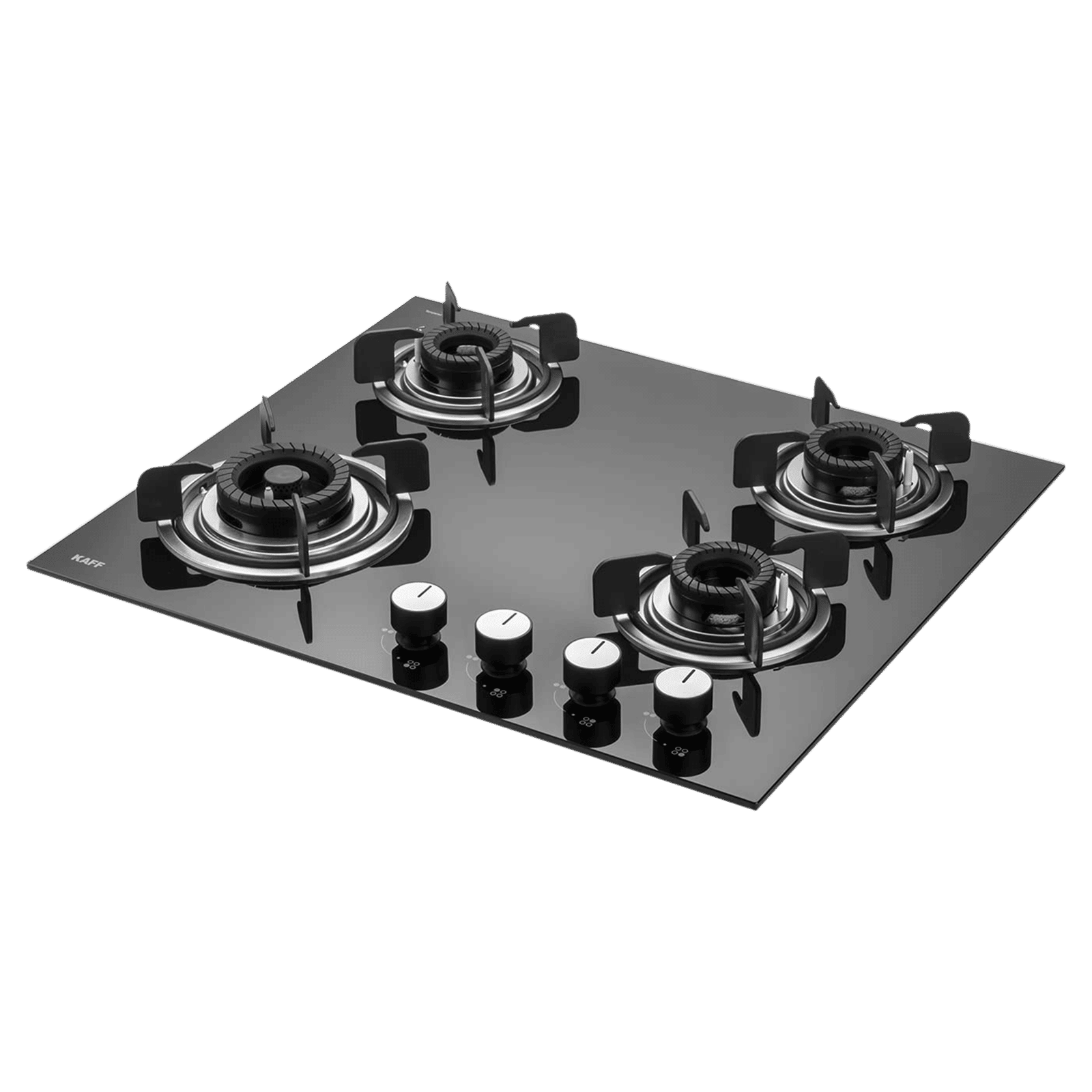 KAFF Crista Tempered Glass Top 4 Burner Automatic Hob (Matte Enamelled Pan Support, Black)_14