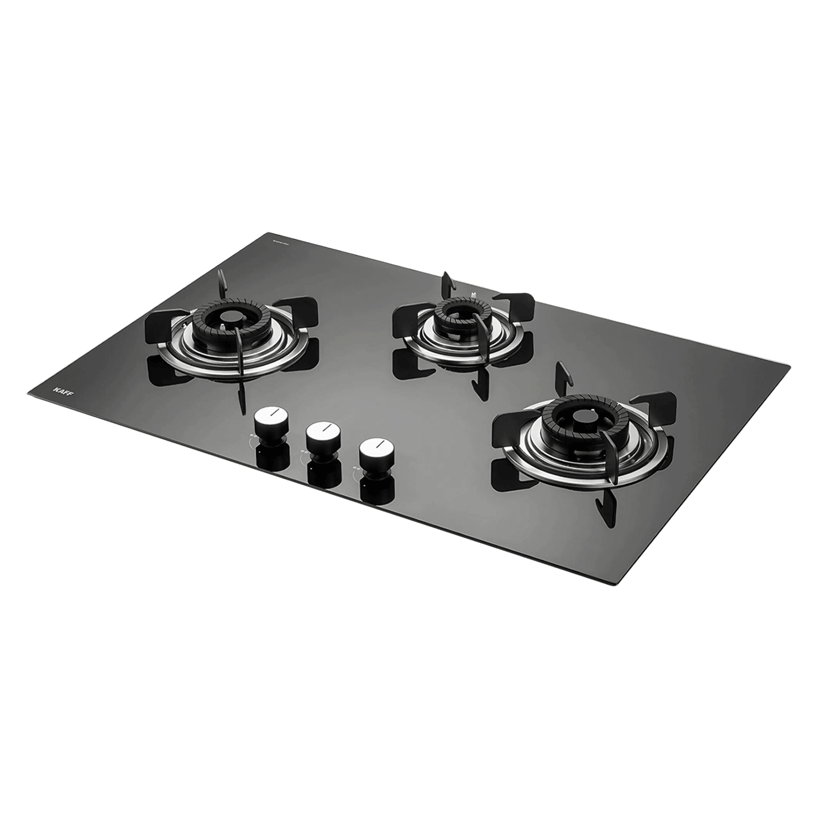 KAFF Crista Tempered Glass Top 3 Burner Automatic Hob (Matte Enamelled Pan Support, Black)_15