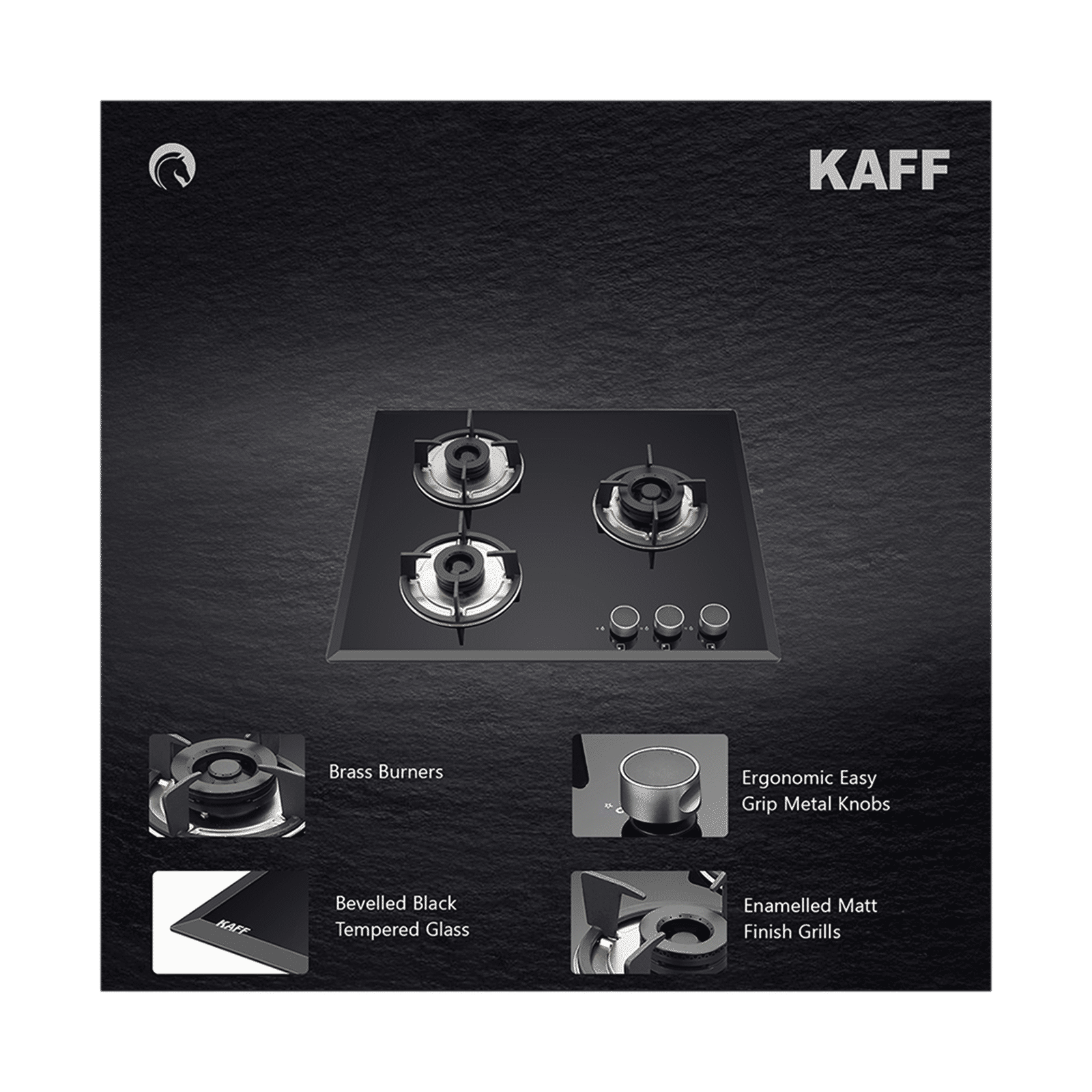 KAFF FBB 603 Tempered Glass Top 3 Burner Automatic Electric Hob (Enamelled Matt Finish Grills, Black) KAFF FBB 603 Tempered Glass Top 3 Burner Automatic Electric Hob (Enamelled Matt Finish Grills, Black)_11