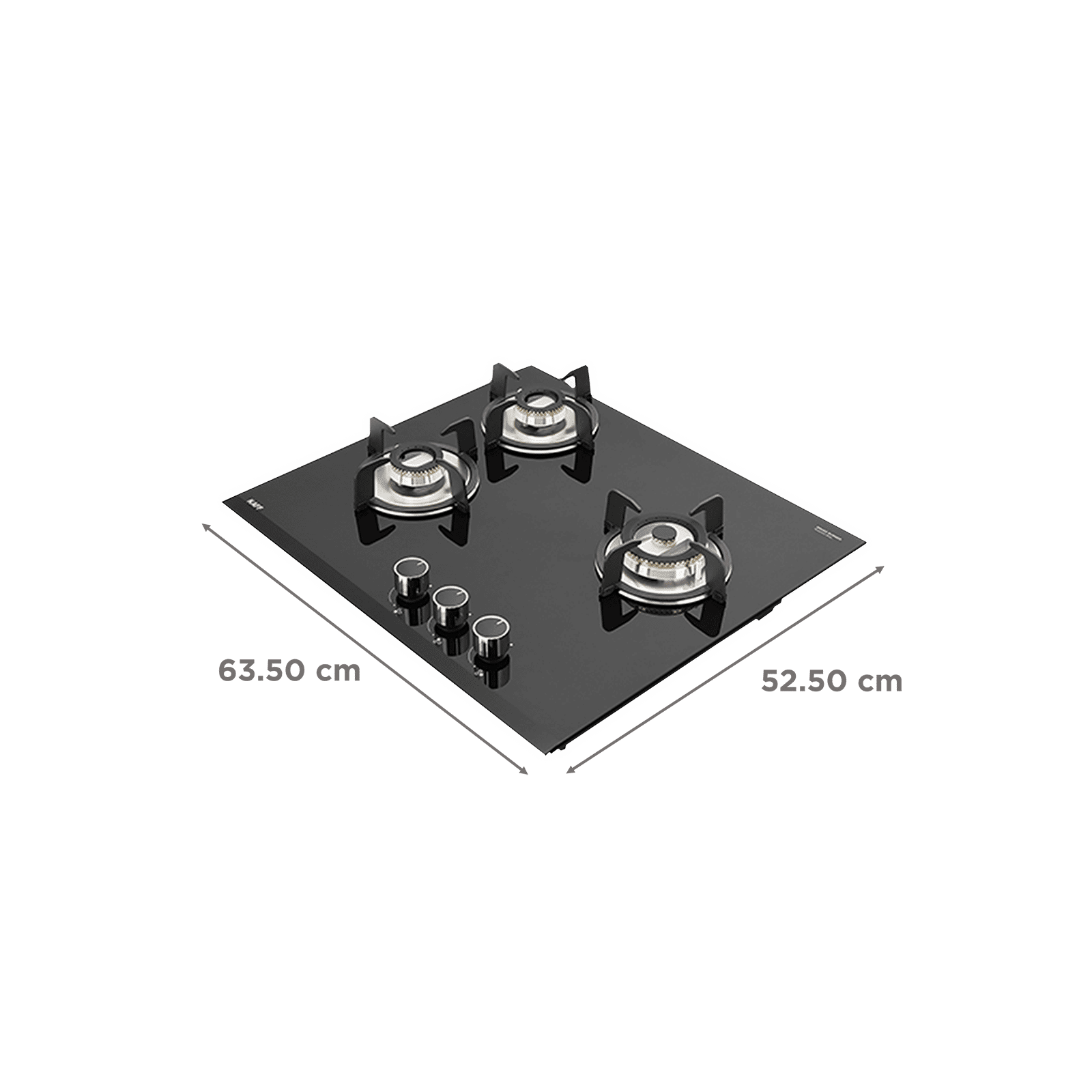 KAFF VRH 603 Tempered Glass Top 3 Burner Automatic Hob (Matte Enamelled Pan Support, Black) KAFF VRH 603 Tempered Glass Top 3 Burner Automatic Hob (Matte Enamelled Pan Support, Black)_2