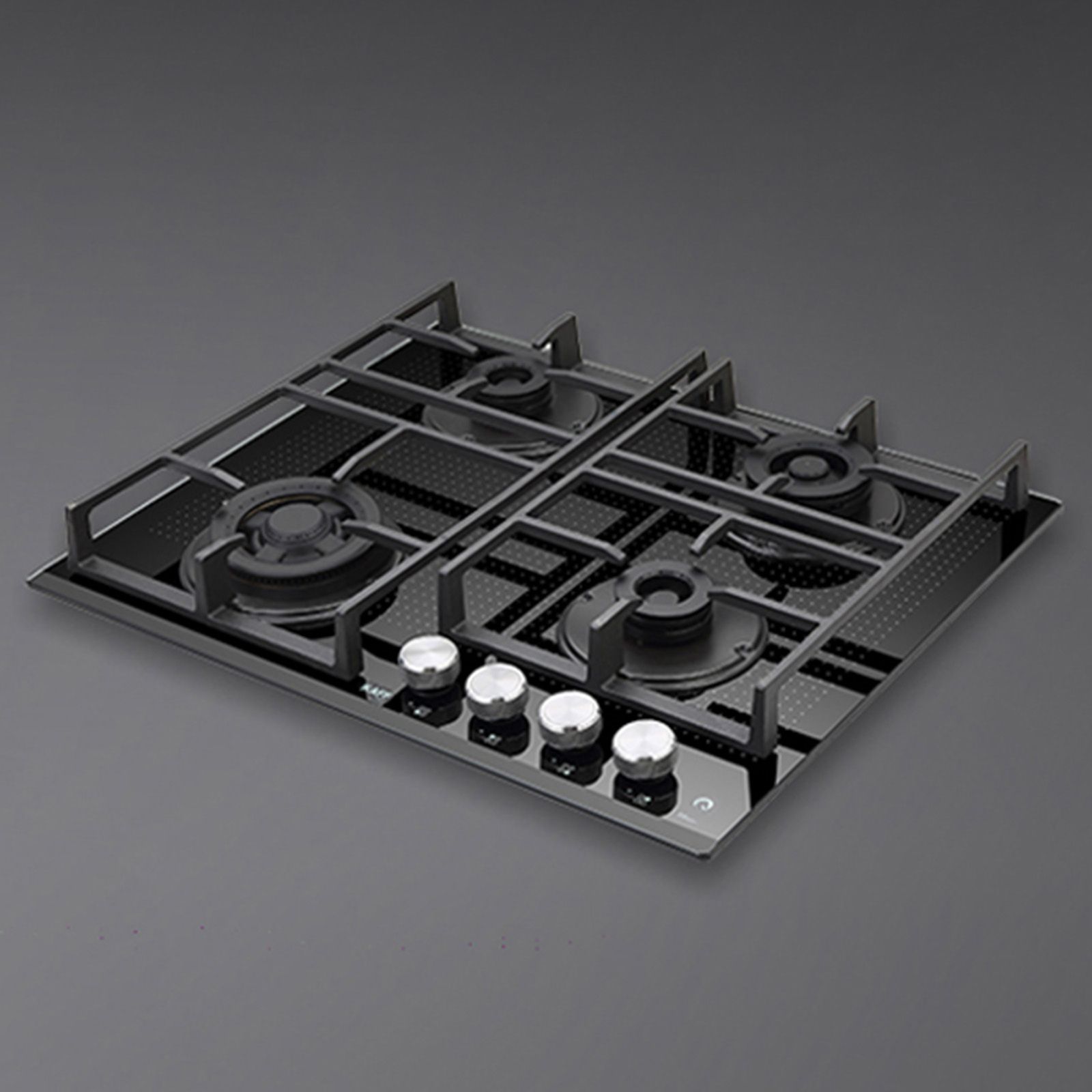 KAFF Novara Tempered Glass Top 4 Burner Automatic Electric Hob (Heavy Duty Cast Iron Pan Support, Black)_13