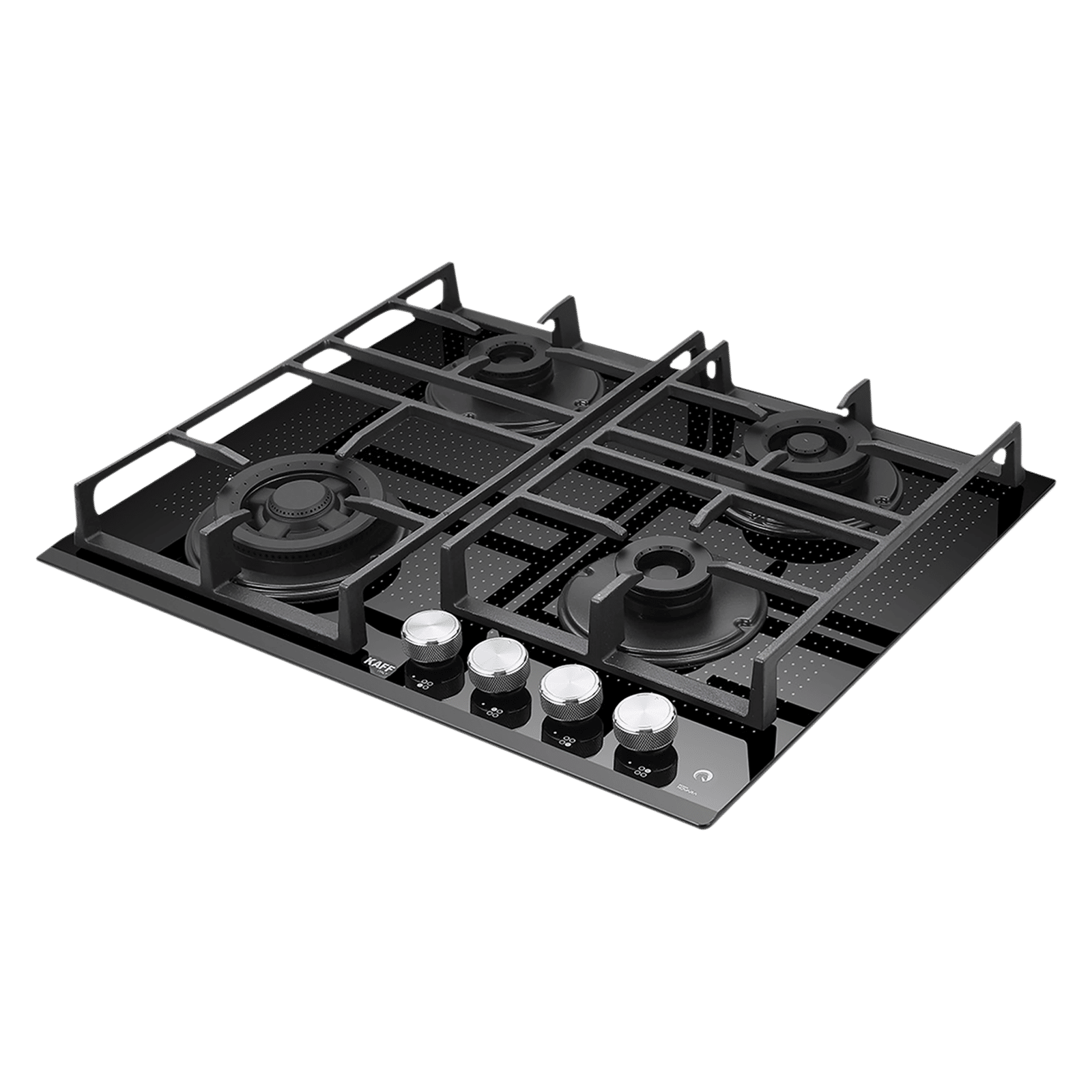 KAFF Novara Tempered Glass Top 4 Burner Automatic Electric Hob (Heavy Duty Cast Iron Pan Support, Black)_15