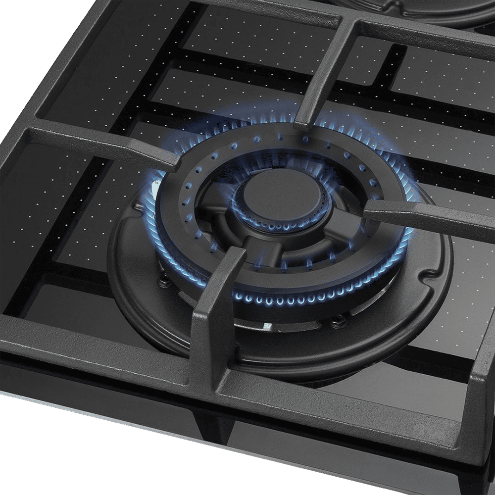 KAFF Novara Tempered Glass Top 4 Burner Automatic Electric Hob (Heavy Duty Cast Iron Pan Support, Black)_17