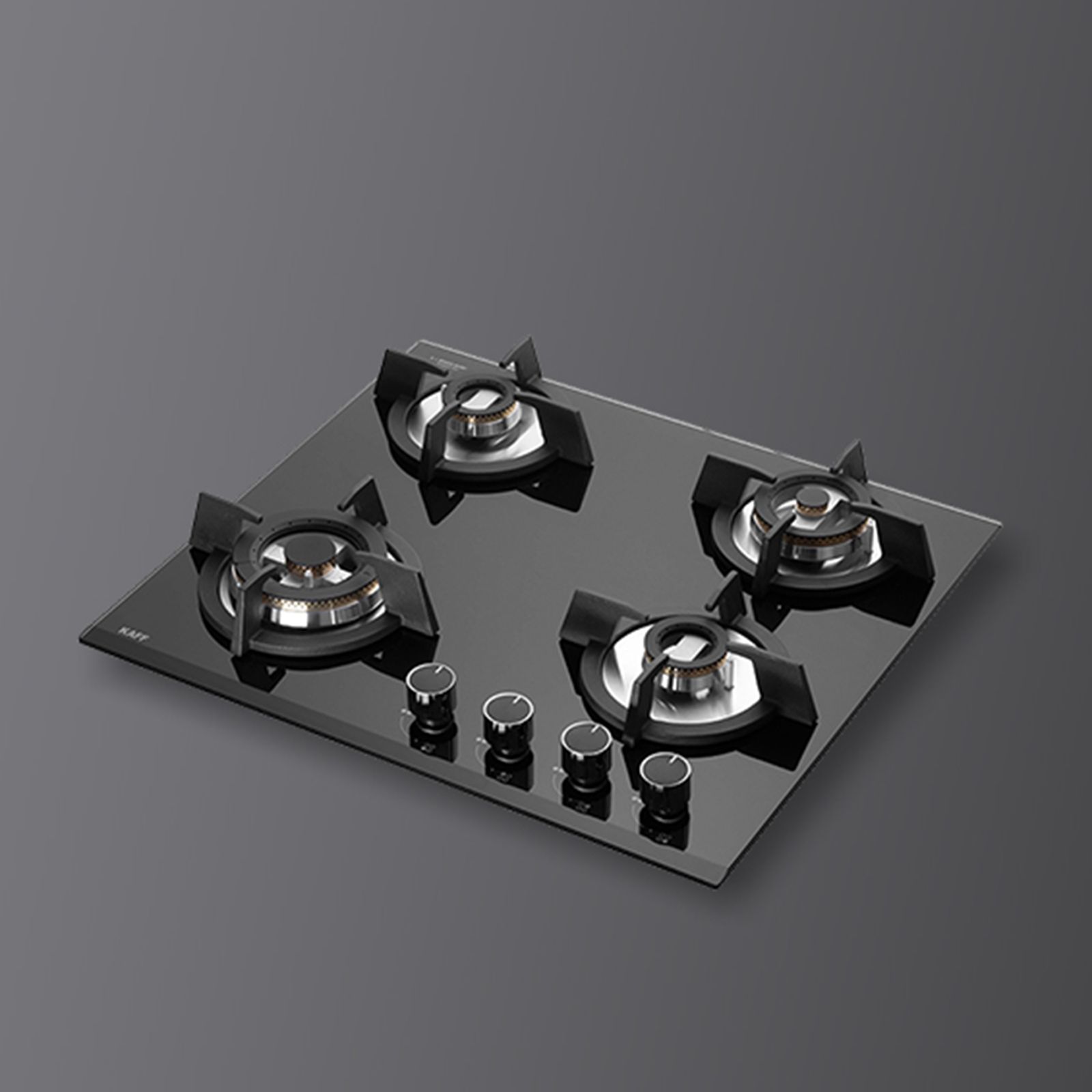 KAFF KH60 BR4 Tempered Glass Top 4 Burner Automatic Electric Hob (Heavy Duty Cast Iron Pan Support, Black)_5