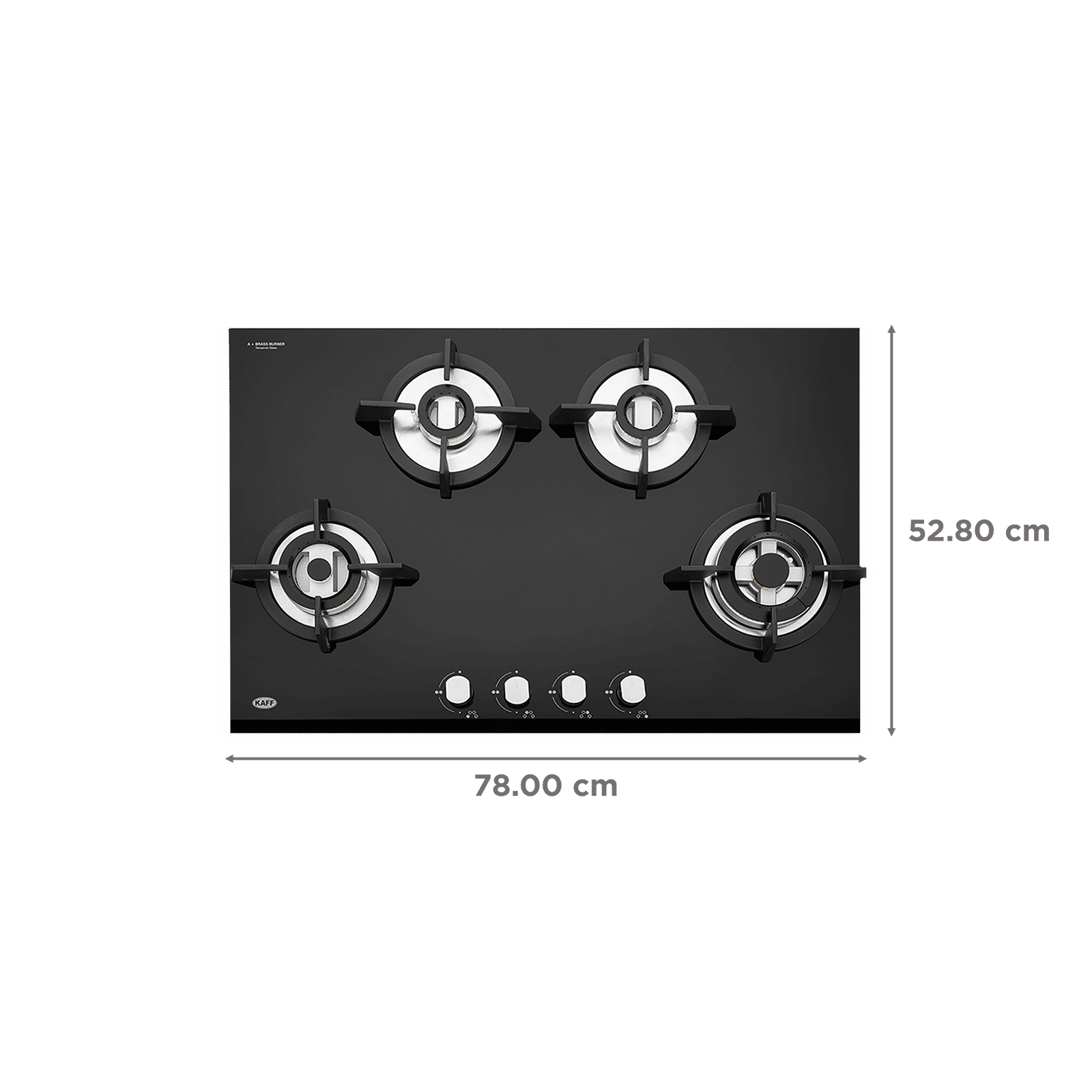 KAFF KH 78 BR 47 Tempered Glass Top 4 Burner Automatic Electric Hob (Heavy Duty Cast Iron Pan Support, Black)_2