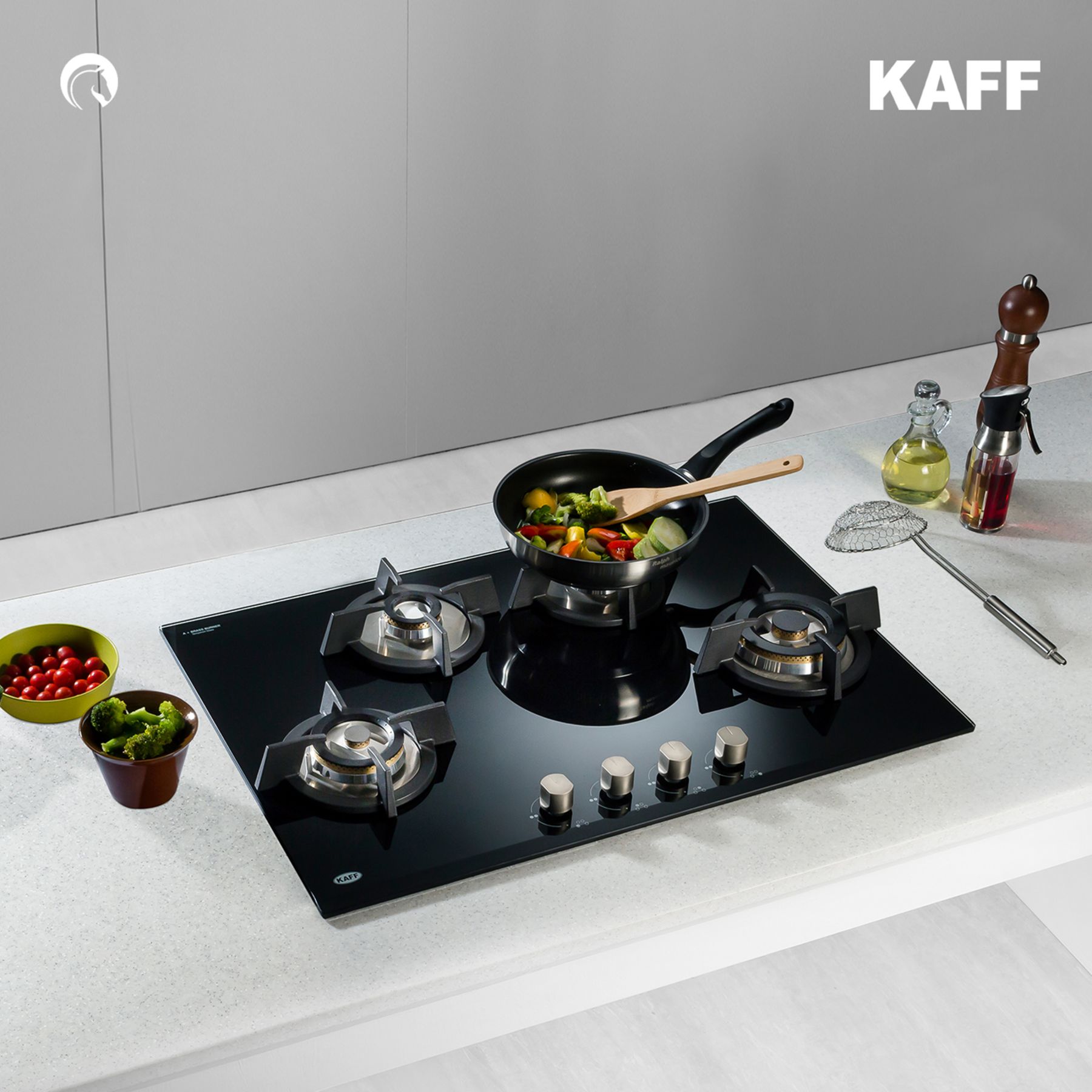 KAFF KH 78 BR 47 Tempered Glass Top 4 Burner Automatic Electric Hob (Heavy Duty Cast Iron Pan Support, Black)_5