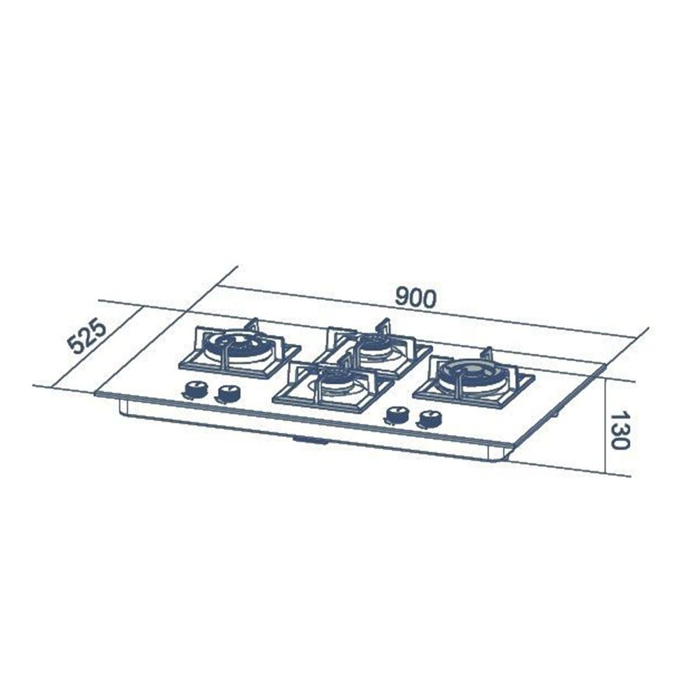 Kutchina Marica 4BS 90 DLX Toughened Glass Top 4 Burner Automatic Electric Hob (Aesthetic Designs, Black) Kutchina Marica 4BS 90 DLX Toughened Glass Top 4 Burner Automatic Electric Hob (Aesthetic Designs, Black)_11