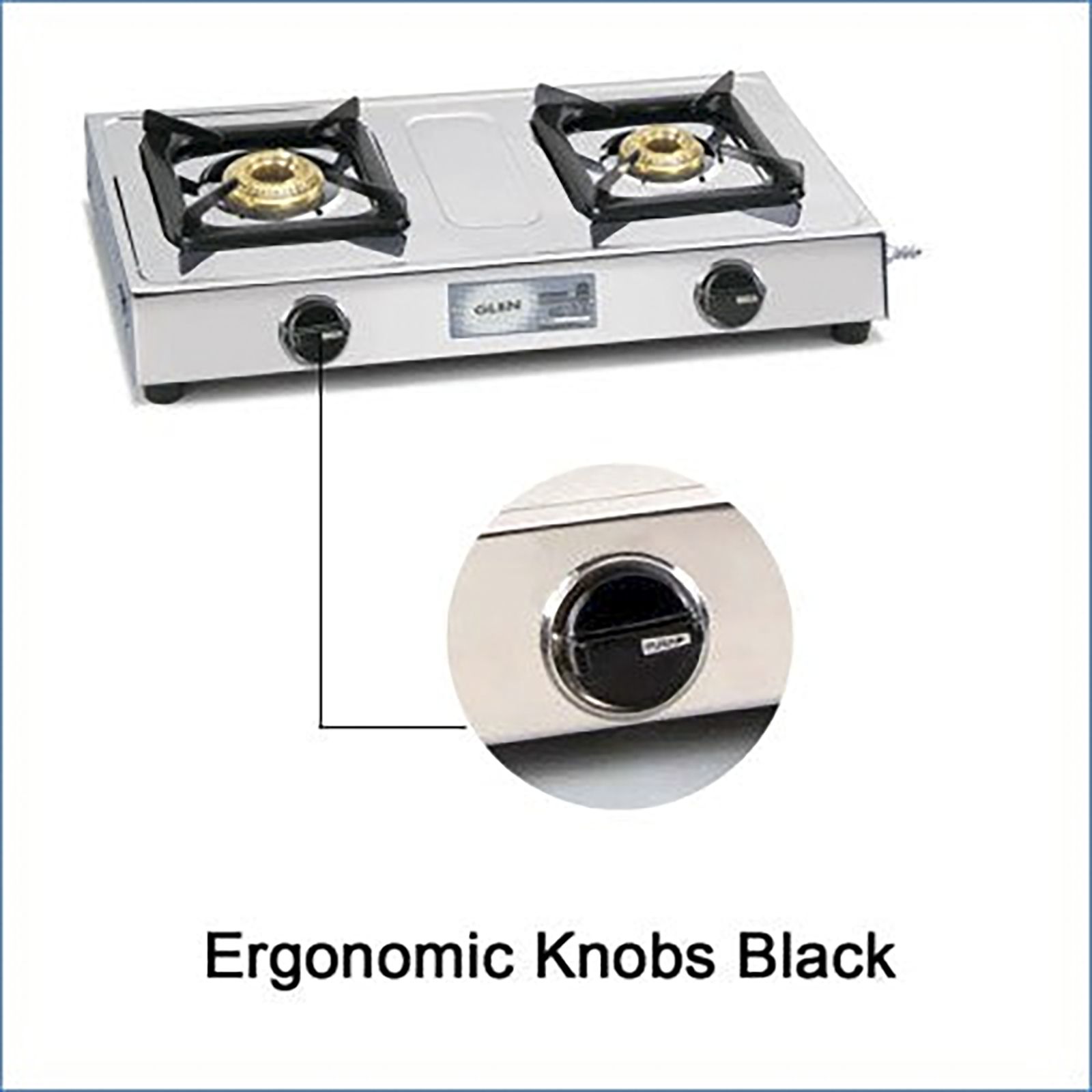 Glen 1020 SS BB 2 Burner Manual Gas Stove (Straight Nozzle, Silver)_5