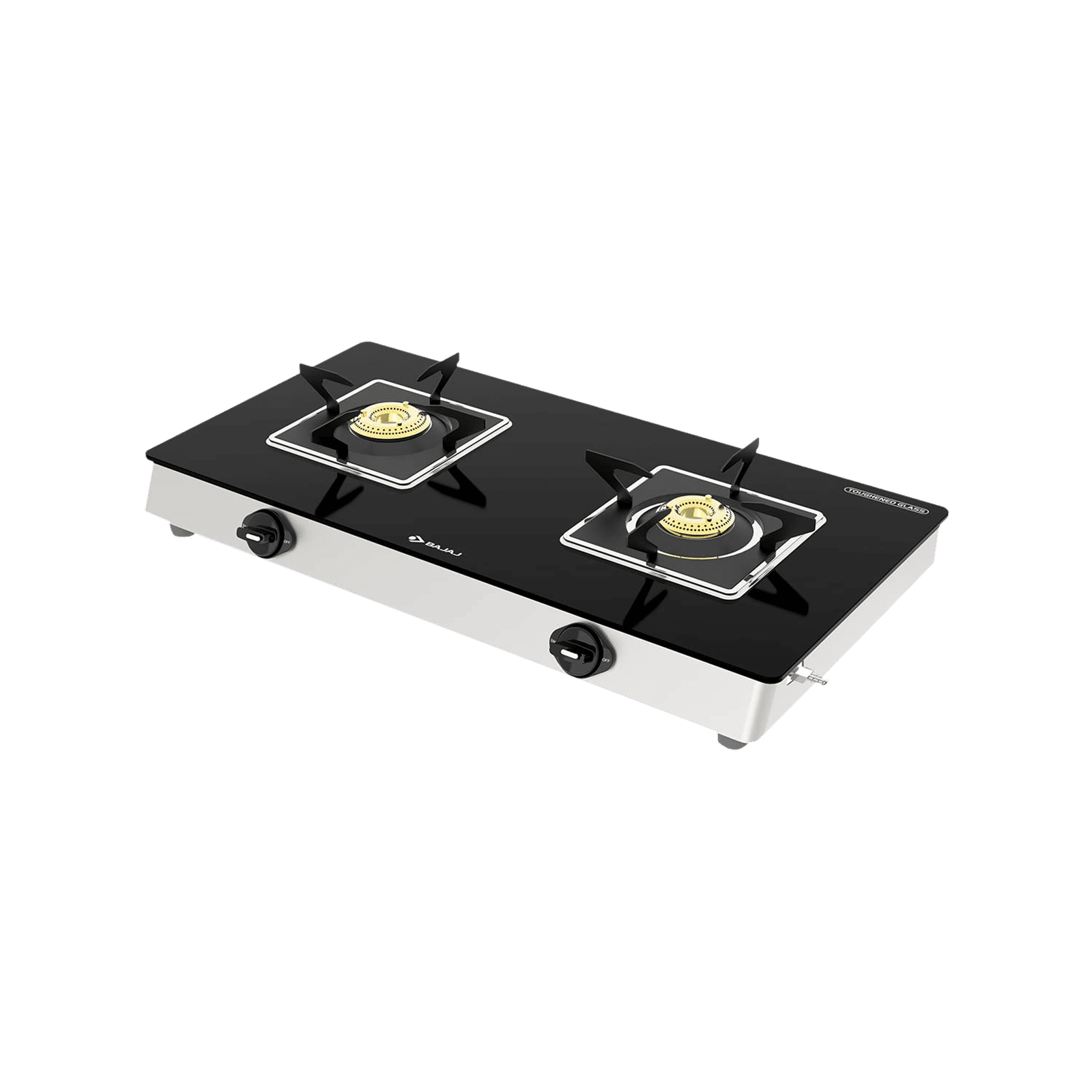 BAJAJ 2BRGS7 Glass Top 2 Burner Manual Gas Stove (Integrated SS Drip Tray, Black) BAJAJ 2BRGS7 Glass Top 2 Burner Manual Gas Stove (Integrated SS Drip Tray, Black)_4