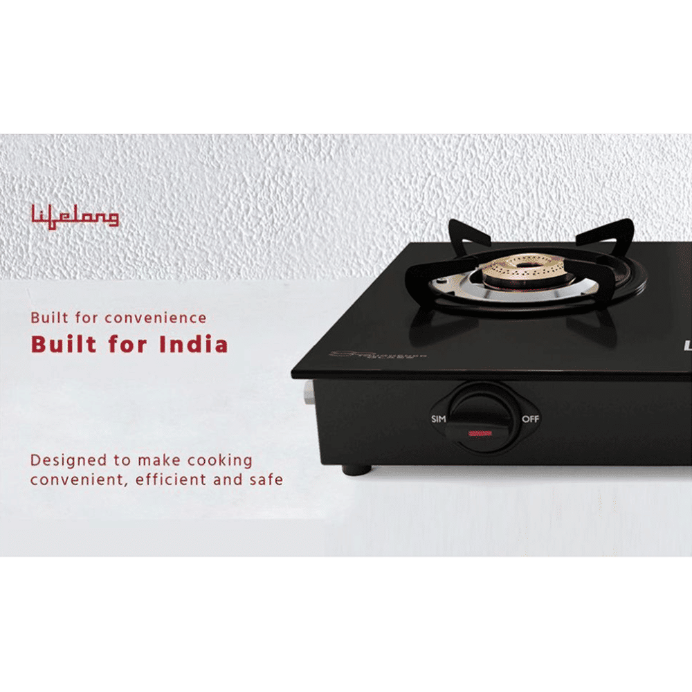 Lifelong LLGS10 Toughened Glass Top 2 Burner Manual Gas Stove (Anti-Skid Feet, Black)_8
