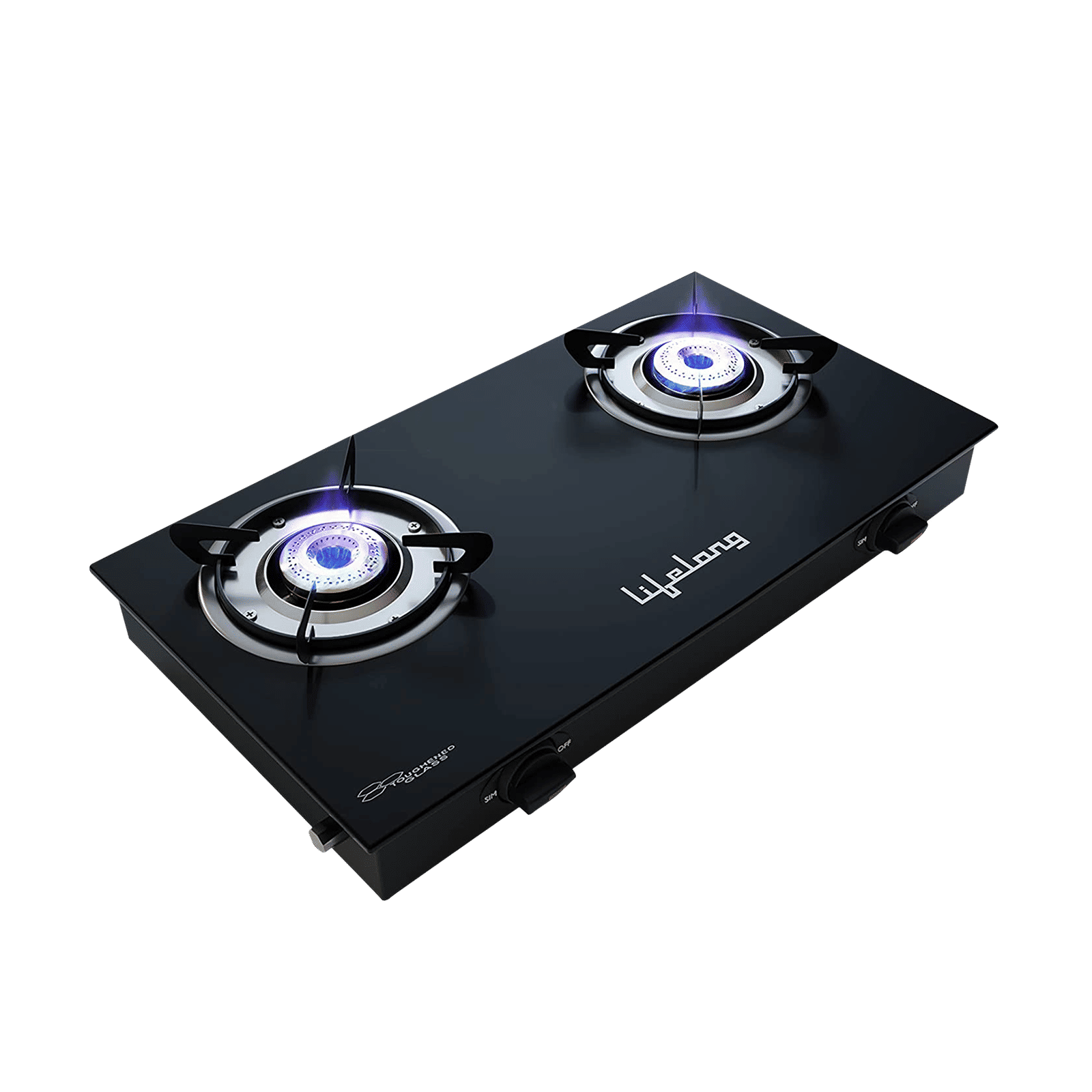 Lifelong LLGS10 Toughened Glass Top 2 Burner Manual Gas Stove (Anti-Skid Feet, Black)_14