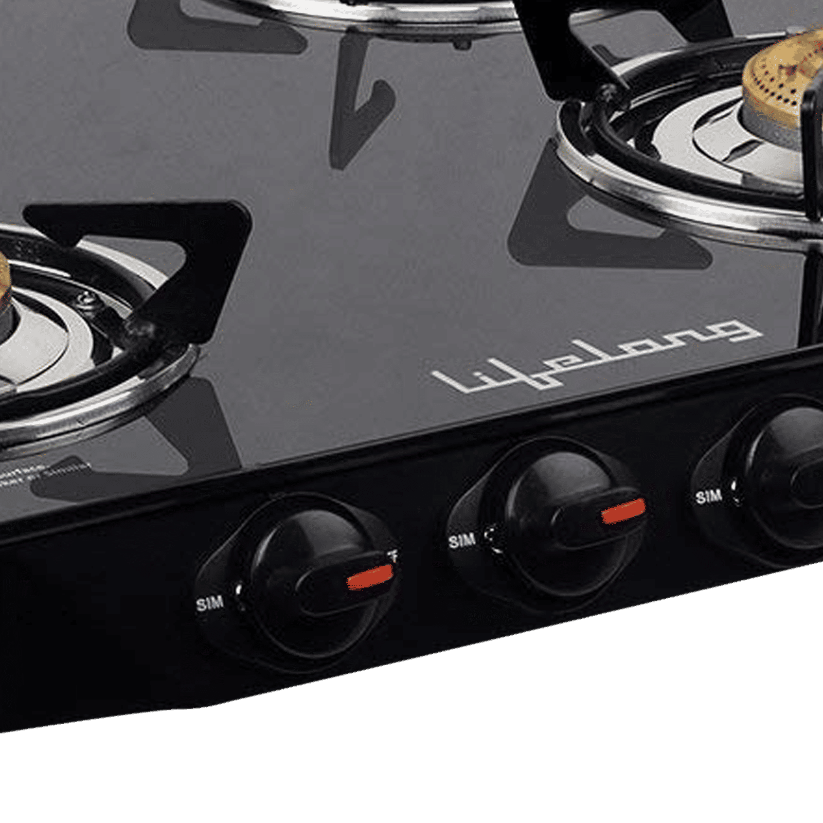 Lifelong LLGS27 Toughened Glass Top 4 Burner Manual Gas Stove (Nylon Knobs, Black) Lifelong LLGS27 Toughened Glass Top 4 Burner Manual Gas Stove (Nylon Knobs, Black)_4