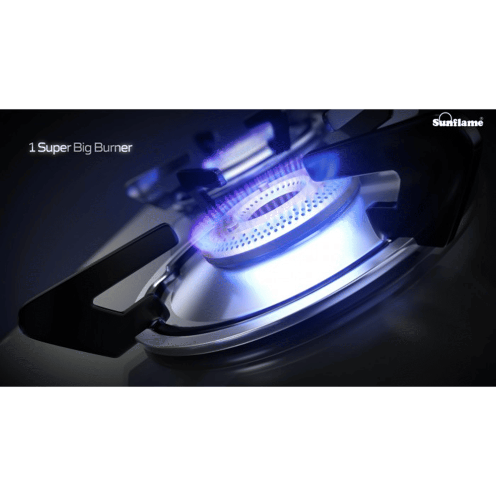 Sunflame PRIME 3B BK AI Toughened Glass Top 3 Burner Automatic Gas Stove (Sturdy Pan Support, Black)_5