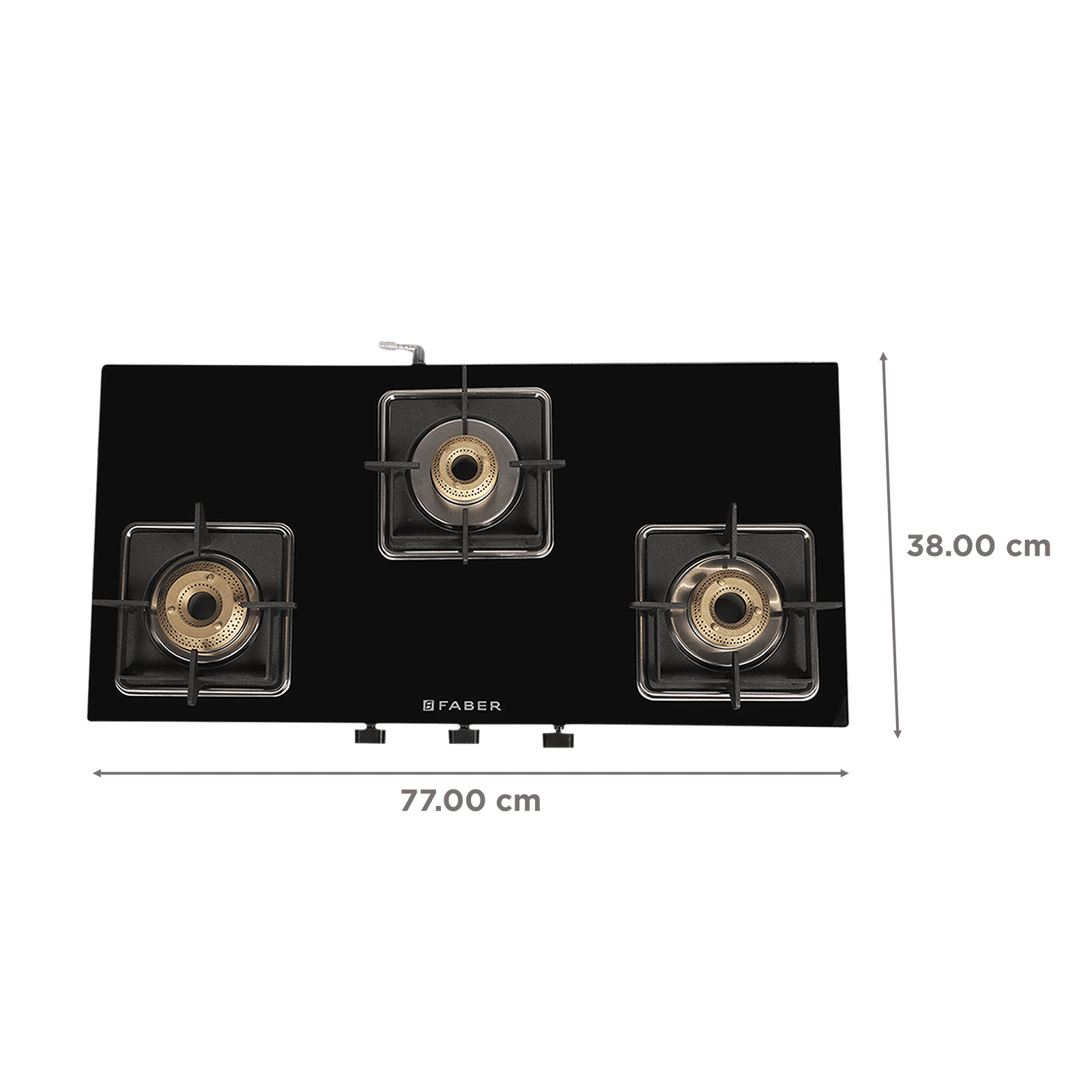 Faber Remo 3BB BK Toughened Glass Top 3 Burner Manual Gas Stove (Premium Quality Knob, Black) Faber Remo 3BB BK Toughened Glass Top 3 Burner Manual Gas Stove (Premium Quality Knob, Black)_2