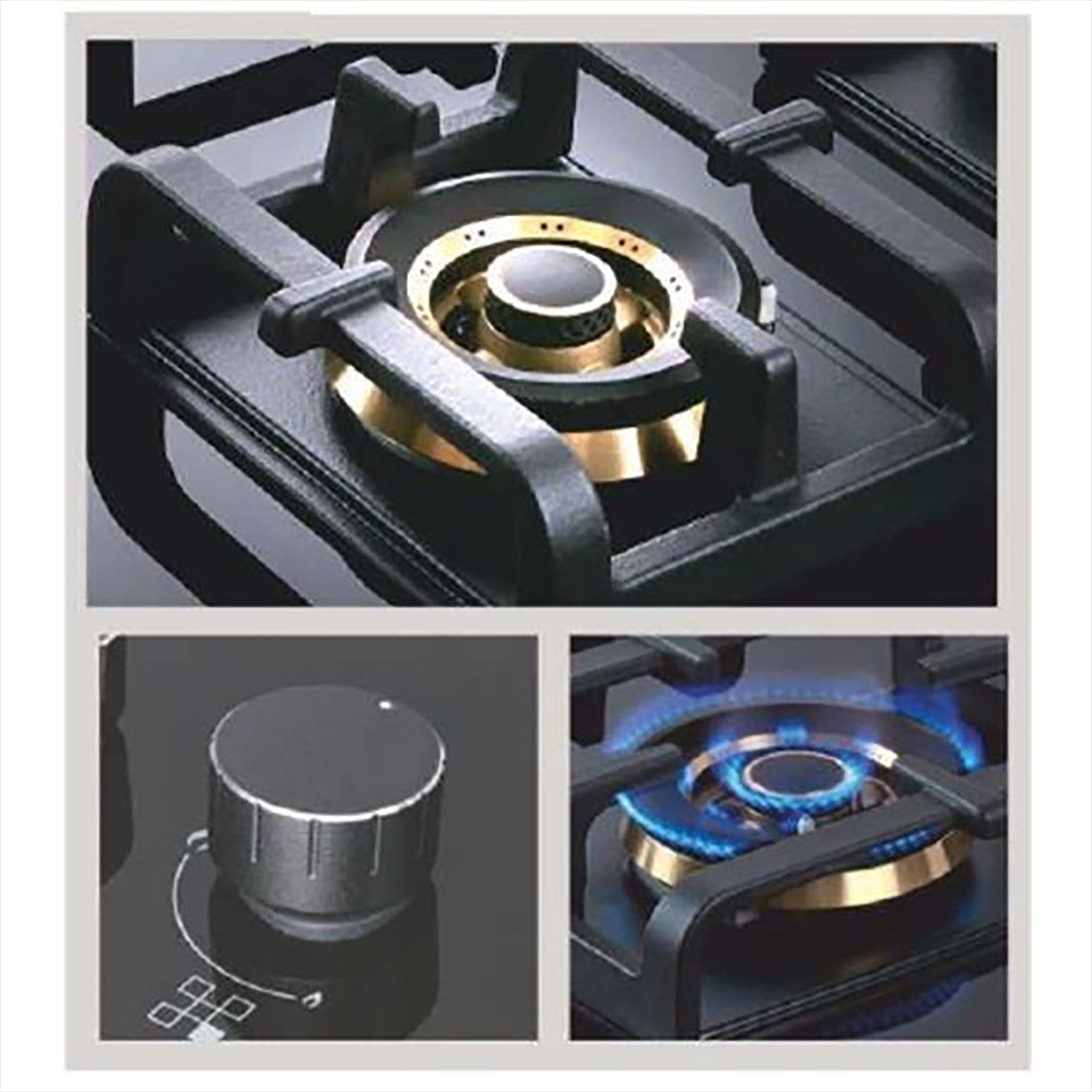 Elica PRO FB MFC 4B 70 DX Glass Top 4 Burner Automatic Electric Hob (Cast Iron Grid, Black) Elica PRO FB MFC 4B 70 DX Glass Top 4 Burner Automatic Electric Hob (Cast Iron Grid, Black)_4