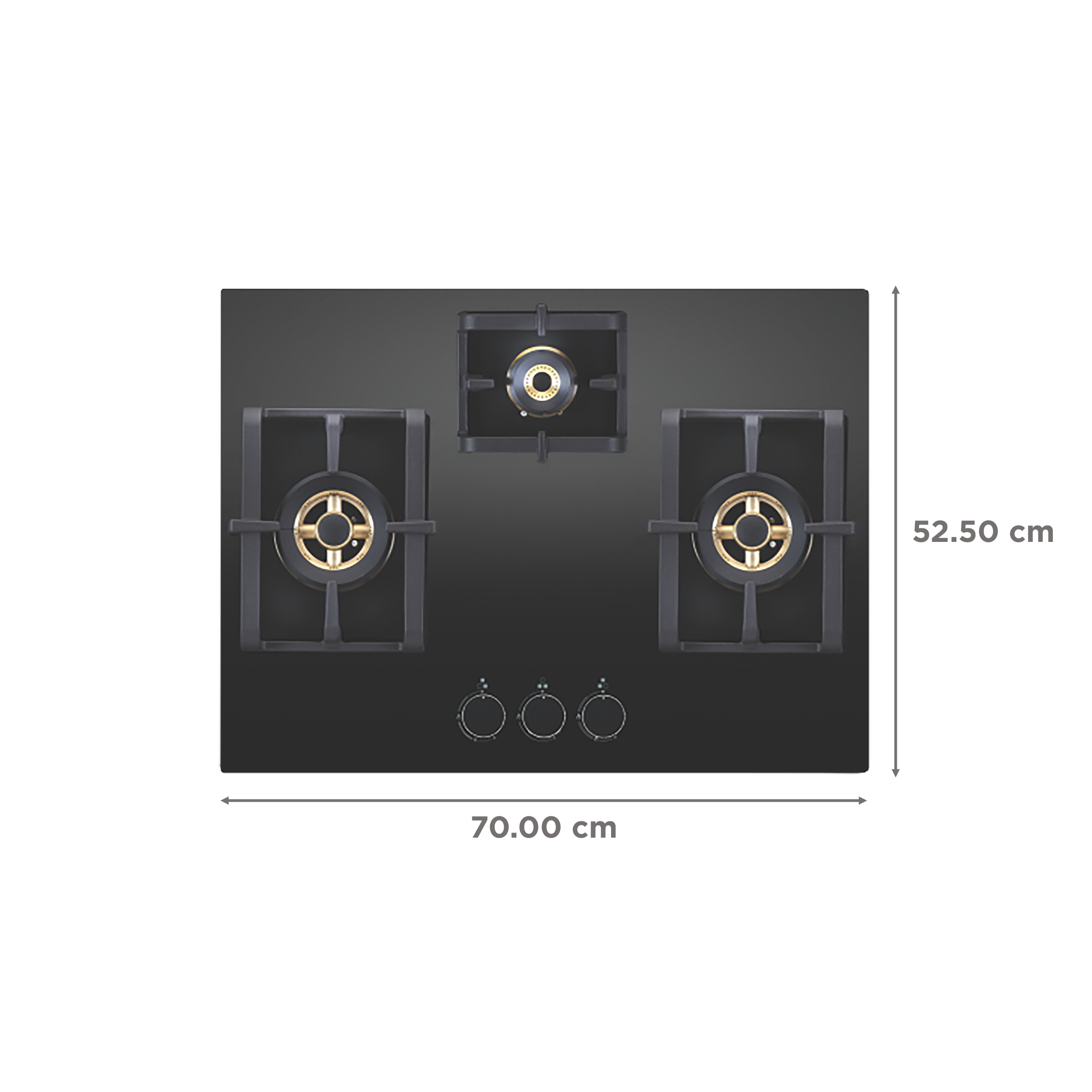 Elica PRO AB MFC 3B 70 DX FFD Glass Top 3 Burner Automatic Electric Hob (Cast Iron Grid, Black) Elica PRO AB MFC 3B 70 DX FFD Glass Top 3 Burner Automatic Electric Hob (Cast Iron Grid, Black)_2