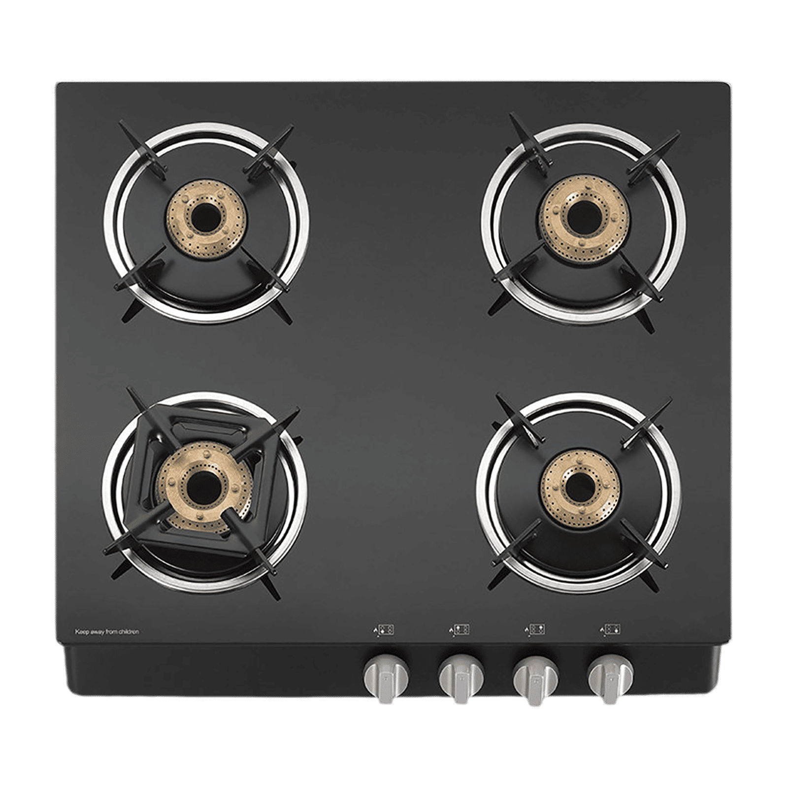 KAFF CTB584BAI Toughened Glass Top 4 Burner Automatic Gas Stove (Heavy Duty Pan Support, Black) KAFF CTB584BAI Toughened Glass Top 4 Burner Automatic Gas Stove (Heavy Duty Pan Support, Black)_5