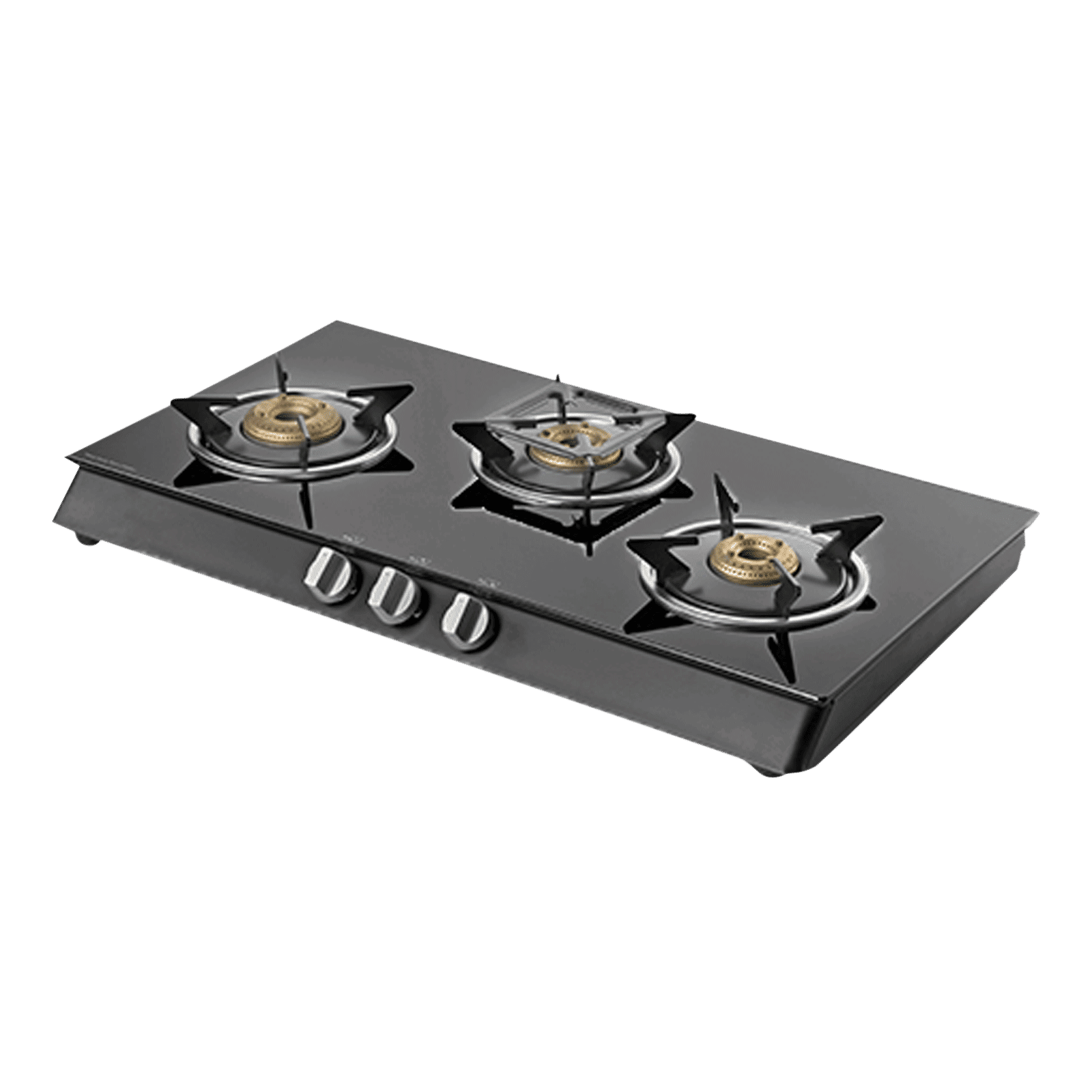 KAFF CTB713BAI Toughened Glass Top 3 Burner Automatic Gas Stove (Heavy Duty Pan Support, Black) KAFF CTB713BAI Toughened Glass Top 3 Burner Automatic Gas Stove (Heavy Duty Pan Support, Black)_1