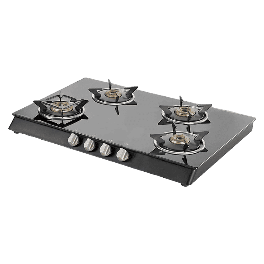 KAFF CTB694B Toughened Glass Top 4 Burner Manual Gas Stove (Heavy Duty Pan Support, Black)_7