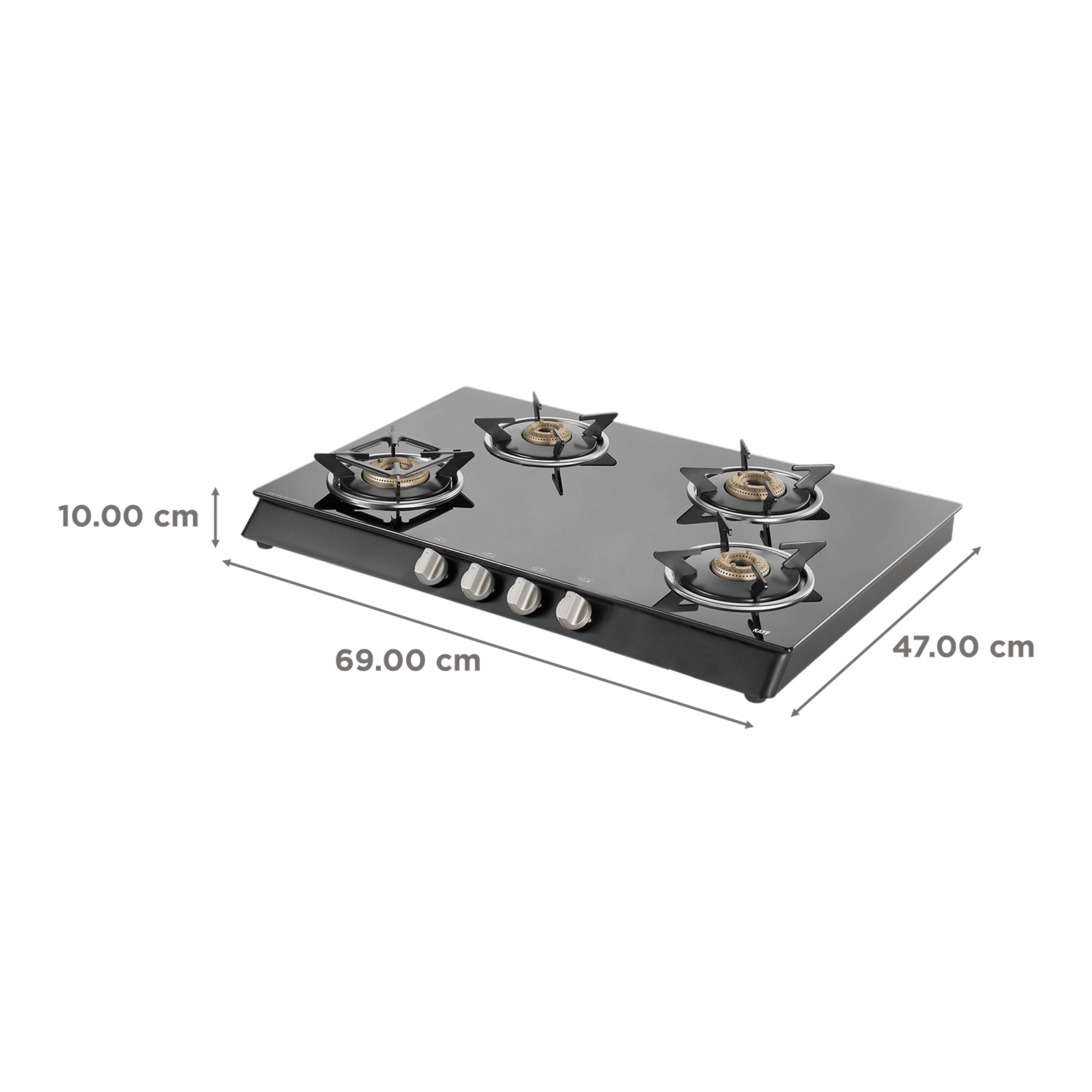 KAFF CTB694BAI Toughened Glass Top 4 Burner Automatic Gas Stove (Heavy Duty Pan Support, Black) KAFF CTB694BAI Toughened Glass Top 4 Burner Automatic Gas Stove (Heavy Duty Pan Support, Black)_2