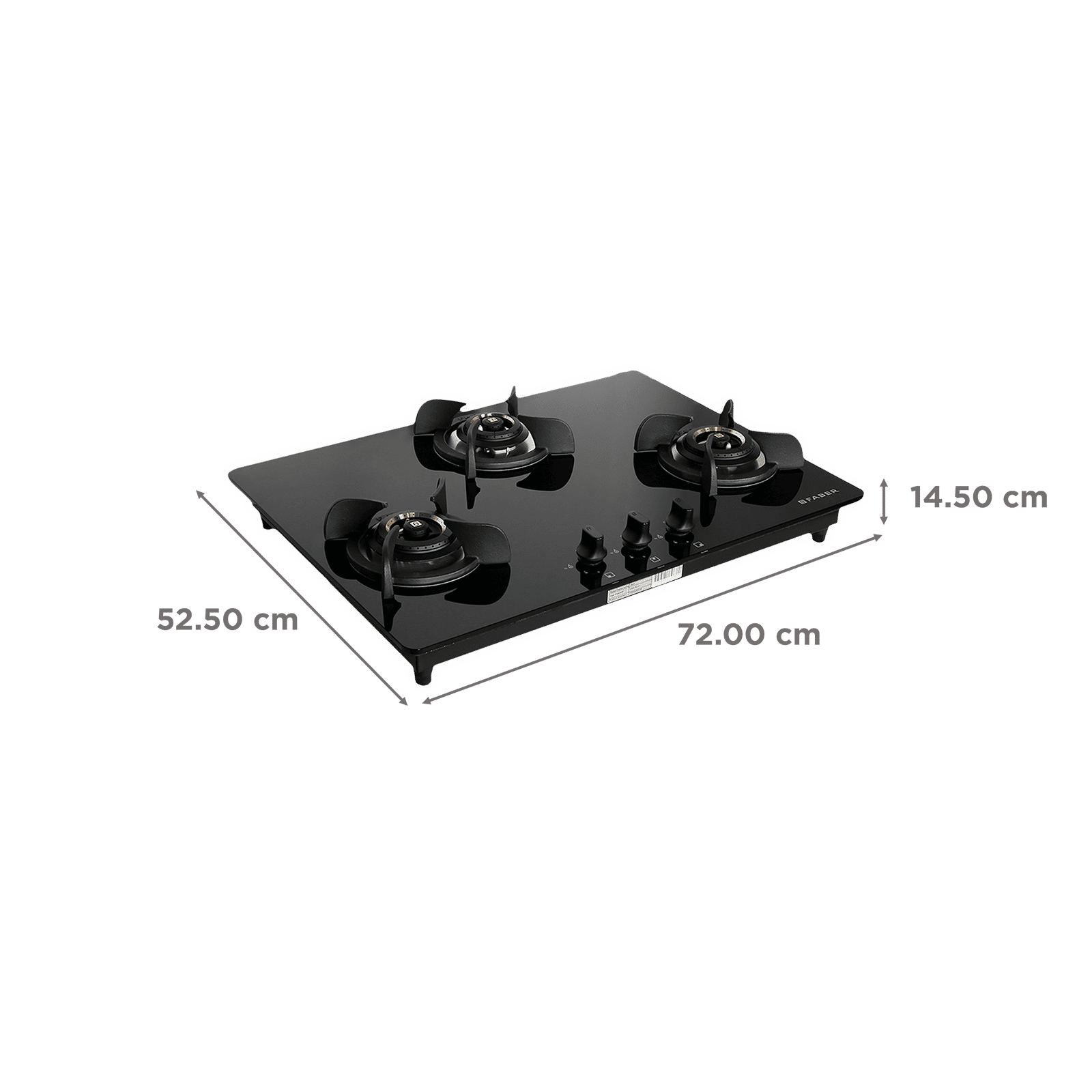 Faber Ultima HT723 CRS BR CI AI Toughened Glass Top 3 Burner Automatic Electric Hob (Premium Quality Knob, Black) Faber Ultima HT723 CRS BR CI AI Toughened Glass Top 3 Burner Automatic Electric Hob (Premium Quality Knob, Black)_2