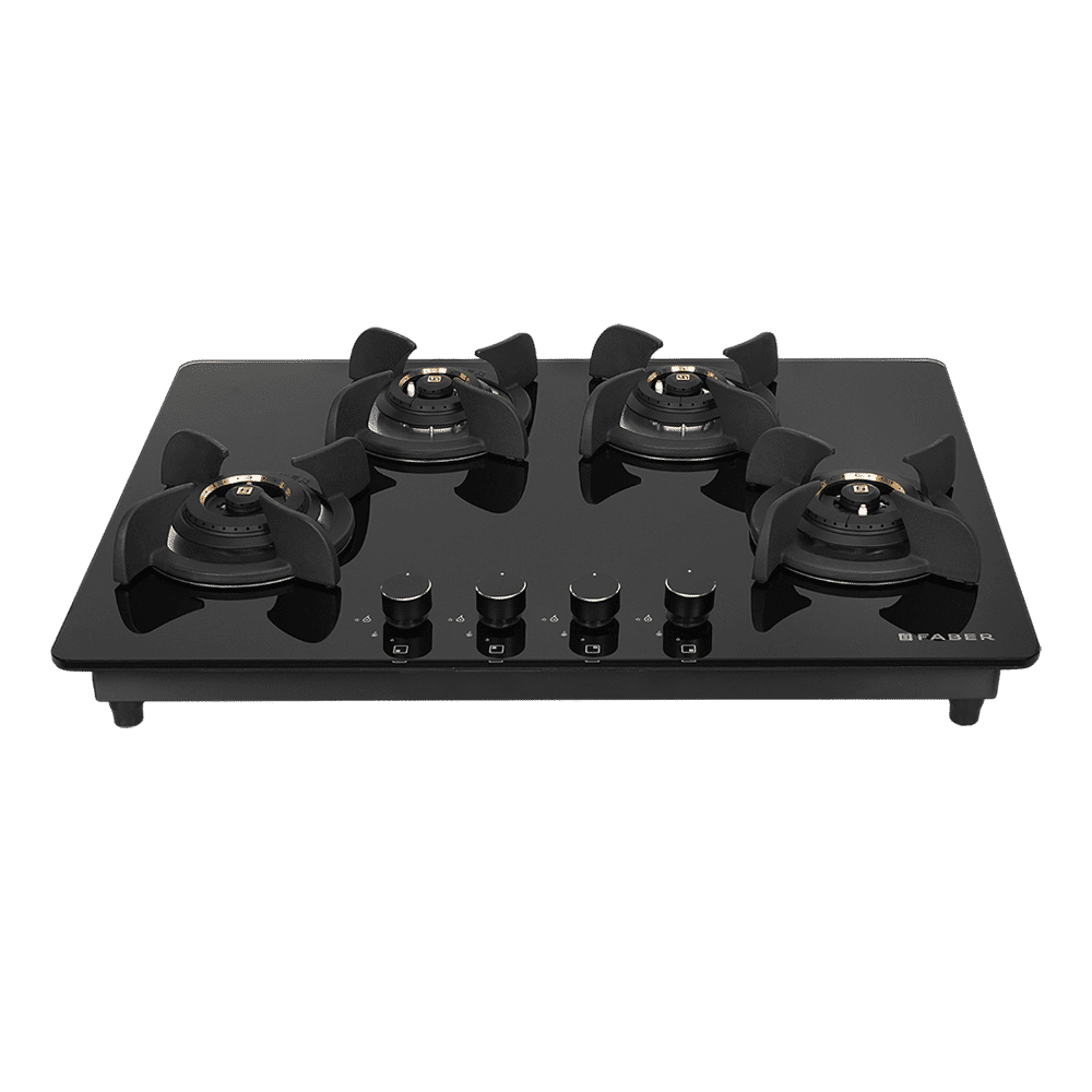 Faber Ultima HT724 CRS BR CI AI Toughened Glass Top 4 Burner Automatic Electric Hob (Premium Quality Knob, Black) Faber Ultima HT724 CRS BR CI AI Toughened Glass Top 4 Burner Automatic Electric Hob (Premium Quality Knob, Black)_1
