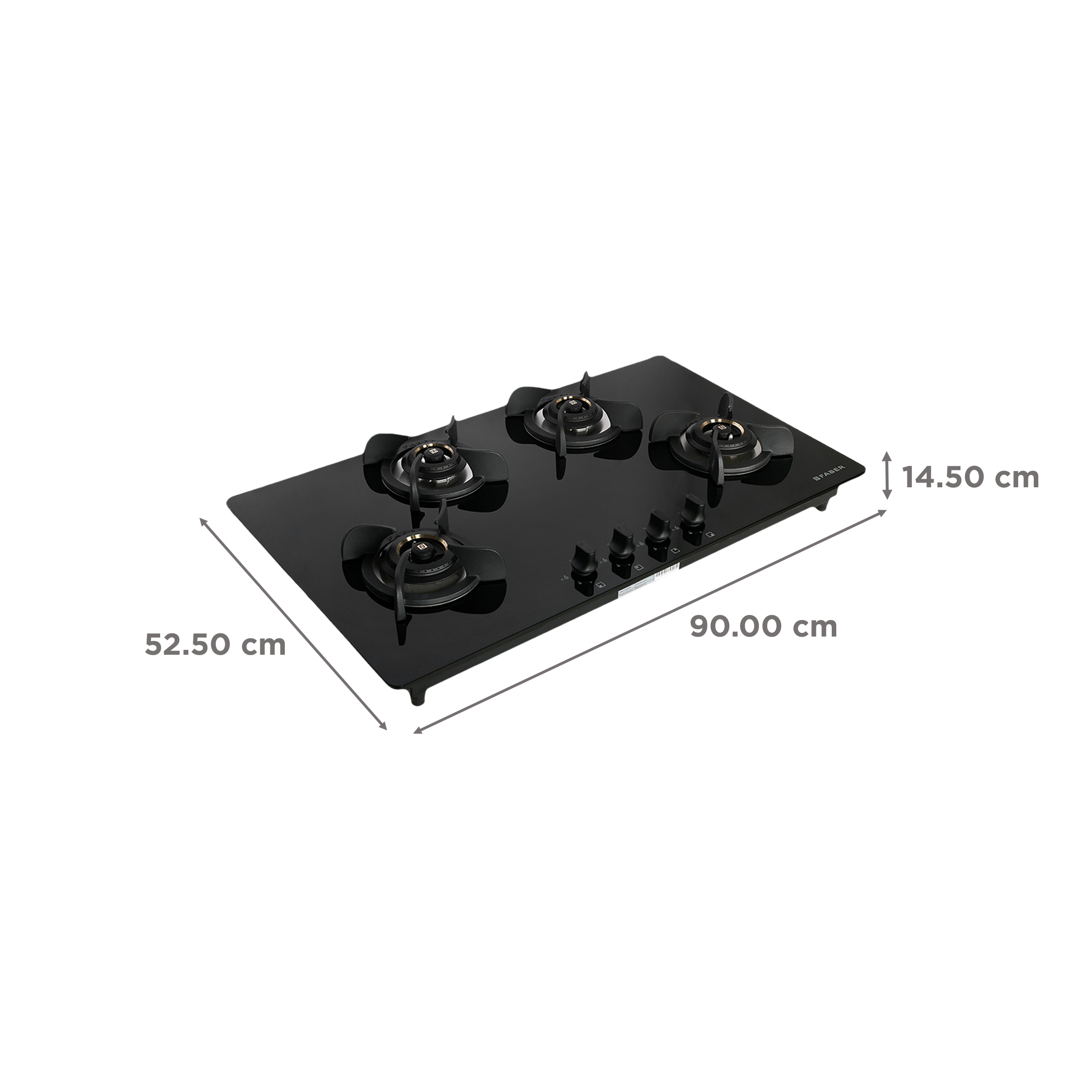 Faber Ultima Plus HT904 CRS BR CI AI Toughened Glass Top 4 Burner Automatic Electric Hob (Premium Quality Knob, Black) Faber Ultima Plus HT904 CRS BR CI AI Toughened Glass Top 4 Burner Automatic Electric Hob (Premium Quality Knob, Black)_2