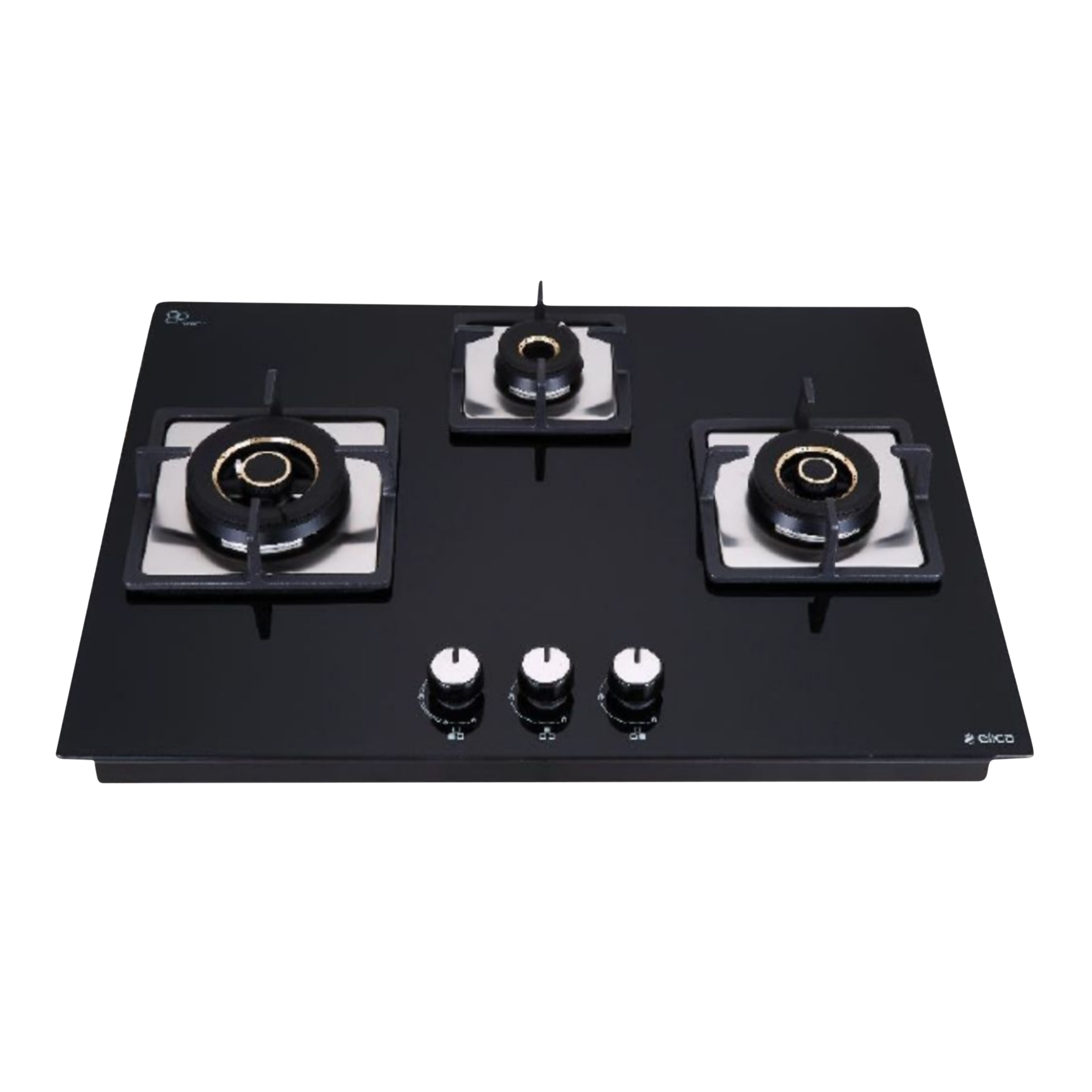 Elica FLEXI MFC AB 370 MT Toughened Glass Top 3 Burner Automatic Electric Hob (Cast Iron Grid, Black)_1