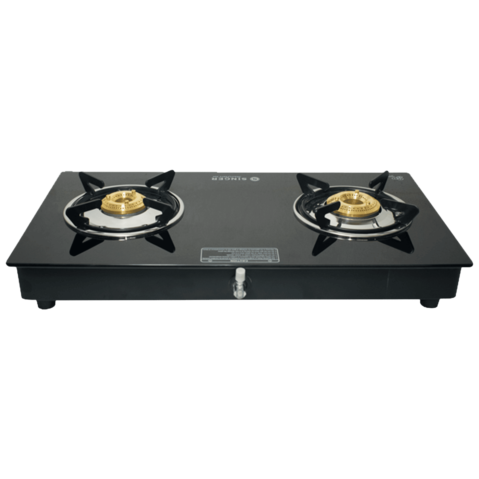 Singer Maxiflare Toughened Glass Top 2 Burner Manual Gas Stove (Powder Coated Pan Support, Black)_11