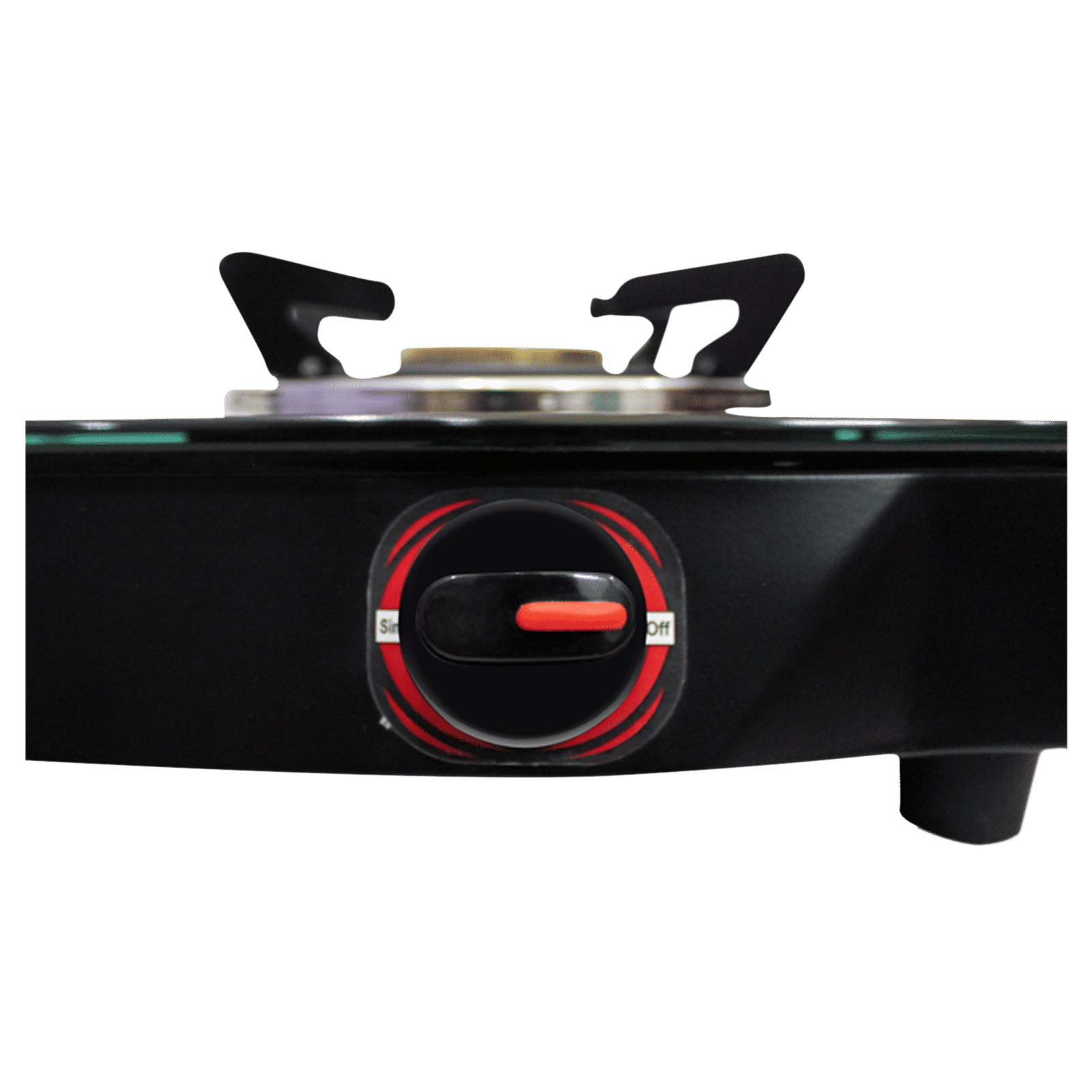 Singer Maxiflare Toughened Glass Top 4 Burner Manual Gas Stove (Powder Coated Pan Support, Black)_5