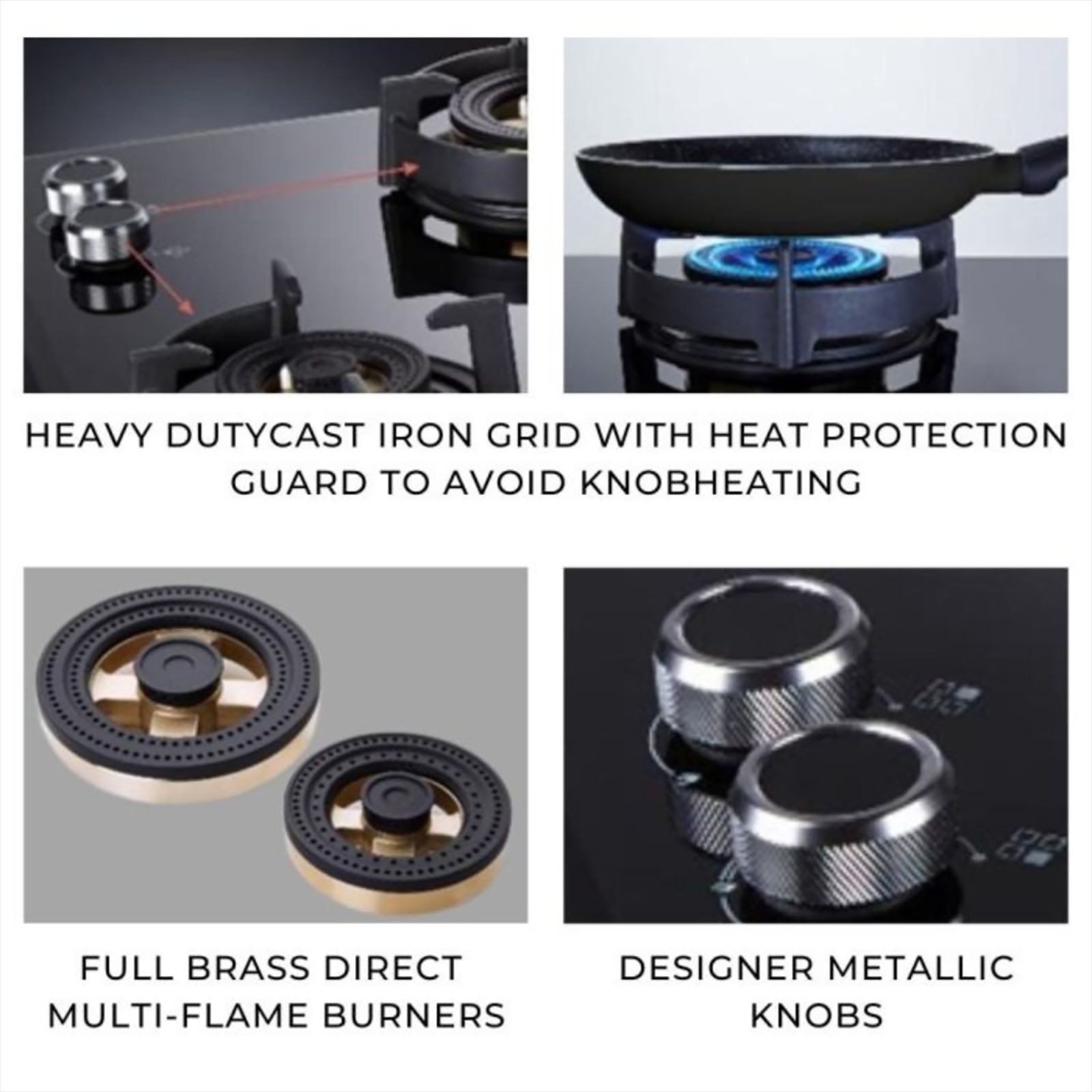 Elica FLEXI DFS FB 3B 75 DX Glass Top 3 Burner Automatic Hob (Round Enamelled Grid, Black) Elica FLEXI DFS FB 3B 75 DX Glass Top 3 Burner Automatic Hob (Round Enamelled Grid, Black)_7