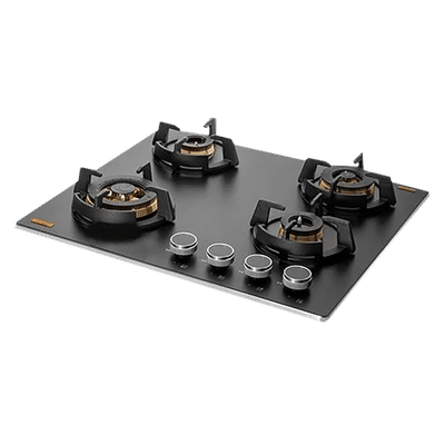 KAFF MSM 604 Glass Top 4 Burner Automatic Hob (Flame Failure Device, Black)