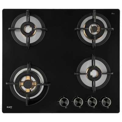KAFF BLH 604 Tempered Glass Top 4 Burner Automatic Electric Hob (Flame Failure Device, Black)