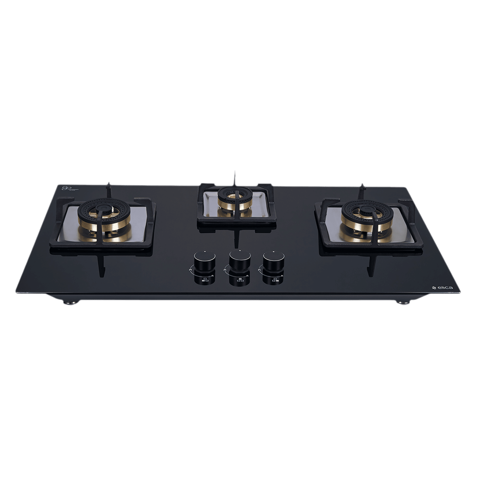 Elica IND FLEXI FB 375 DX DFS Glass Top 3 Burner Automatic Electric Hob (Cast Iron Grid, Black)_7