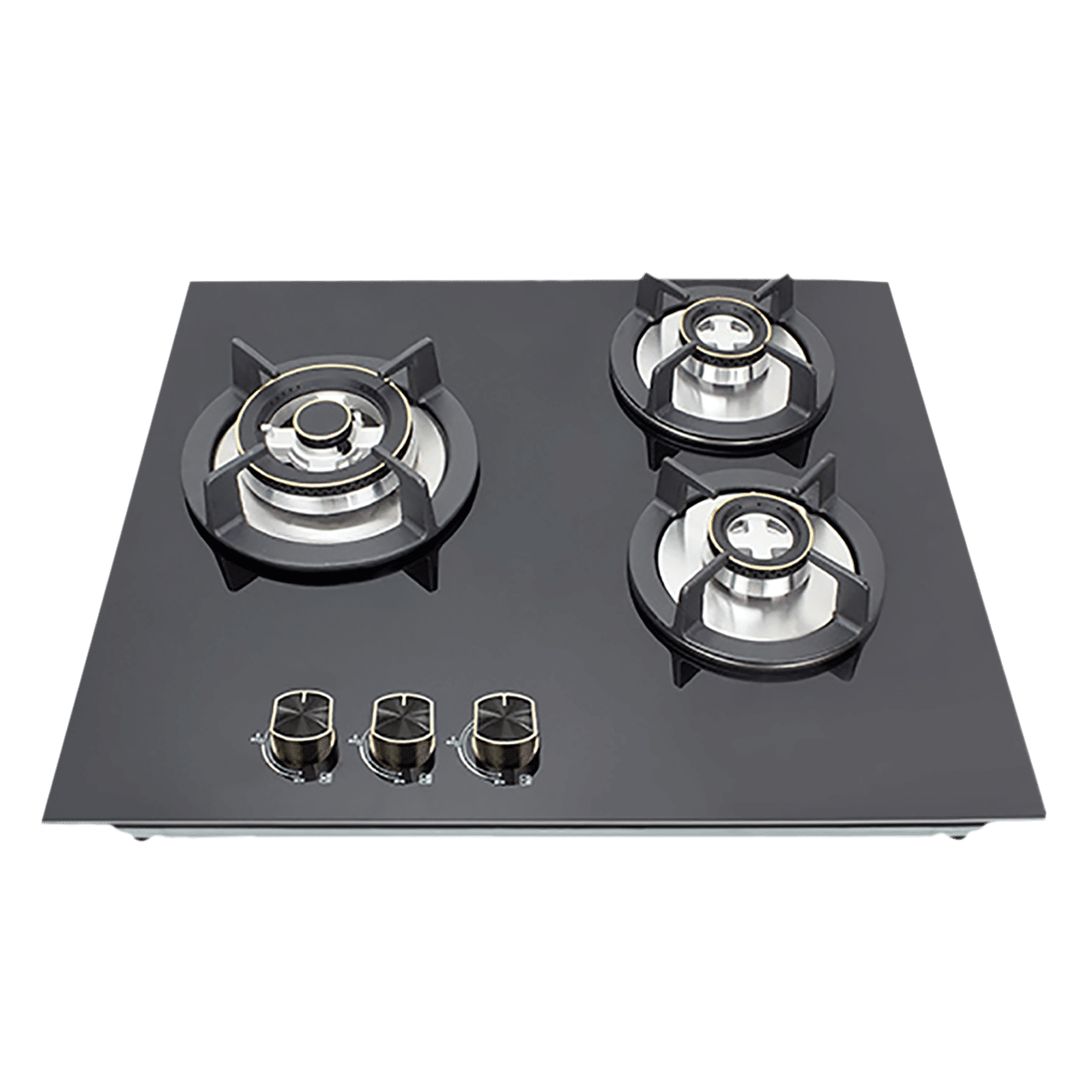 Kutchina Flamma 3B Eco 60 Tempered Glass Top 3 Burner Automatic Electric Hob (Multi Flame Burner, Black) Kutchina Flamma 3B Eco 60 Tempered Glass Top 3 Burner Automatic Electric Hob (Multi Flame Burner, Black)_1