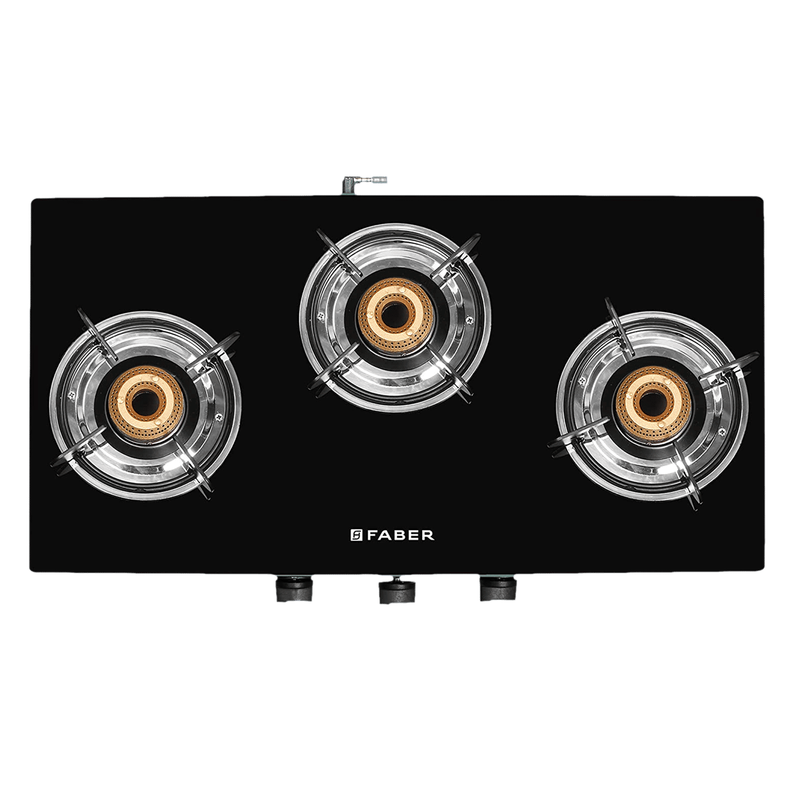 Faber Marvel 3BB BK Tempered Glass Top 3 Burner Manual Gas Stove (Scratch Resistant, Black)_7