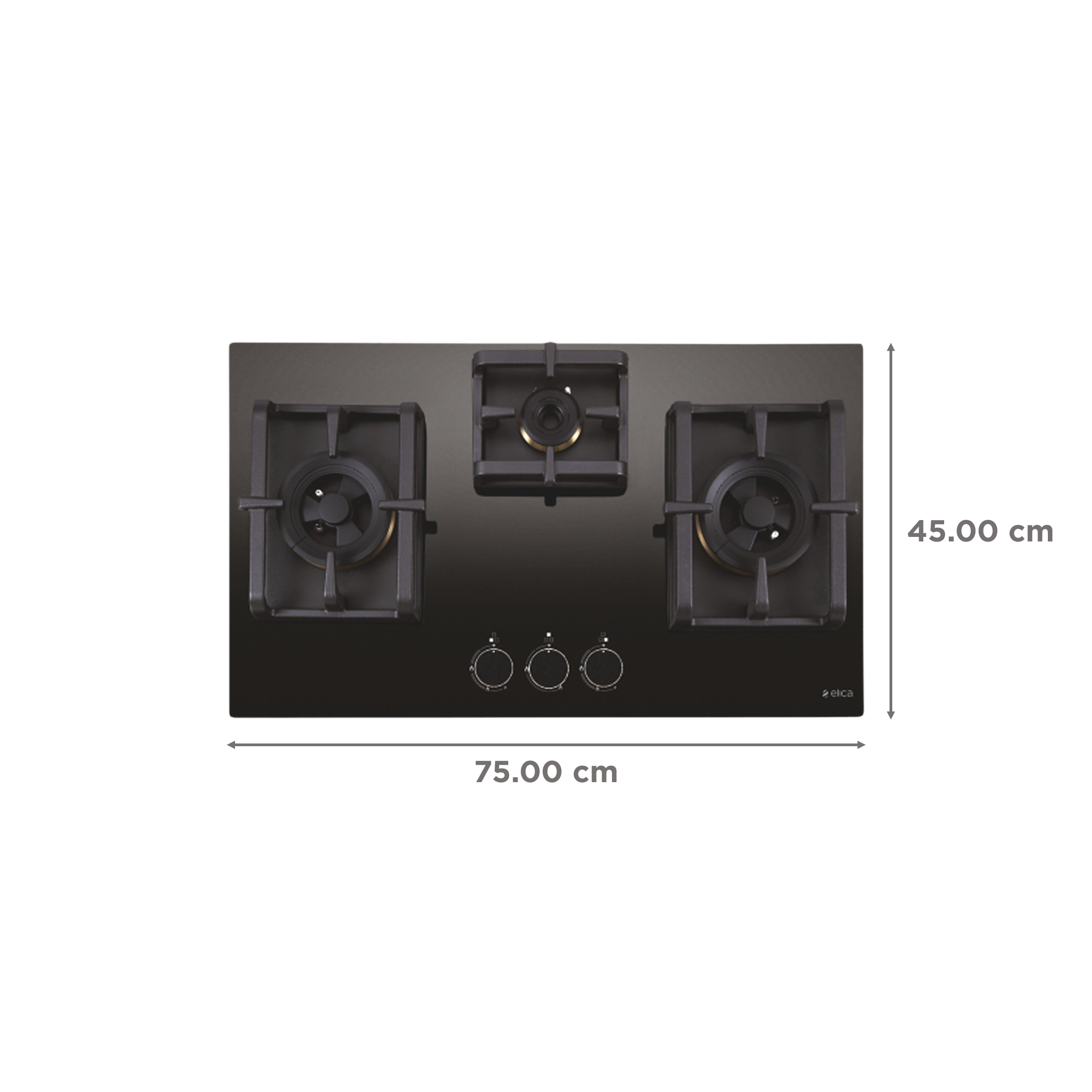 Elica PRO MAX FB MFC 3B 75 DX FFD Glass Top 3 Burner Automatic Electric Hob (Round Metallic Knob, Black) Elica PRO MAX FB MFC 3B 75 DX FFD Glass Top 3 Burner Automatic Electric Hob (Round Metallic Knob, Black)_2