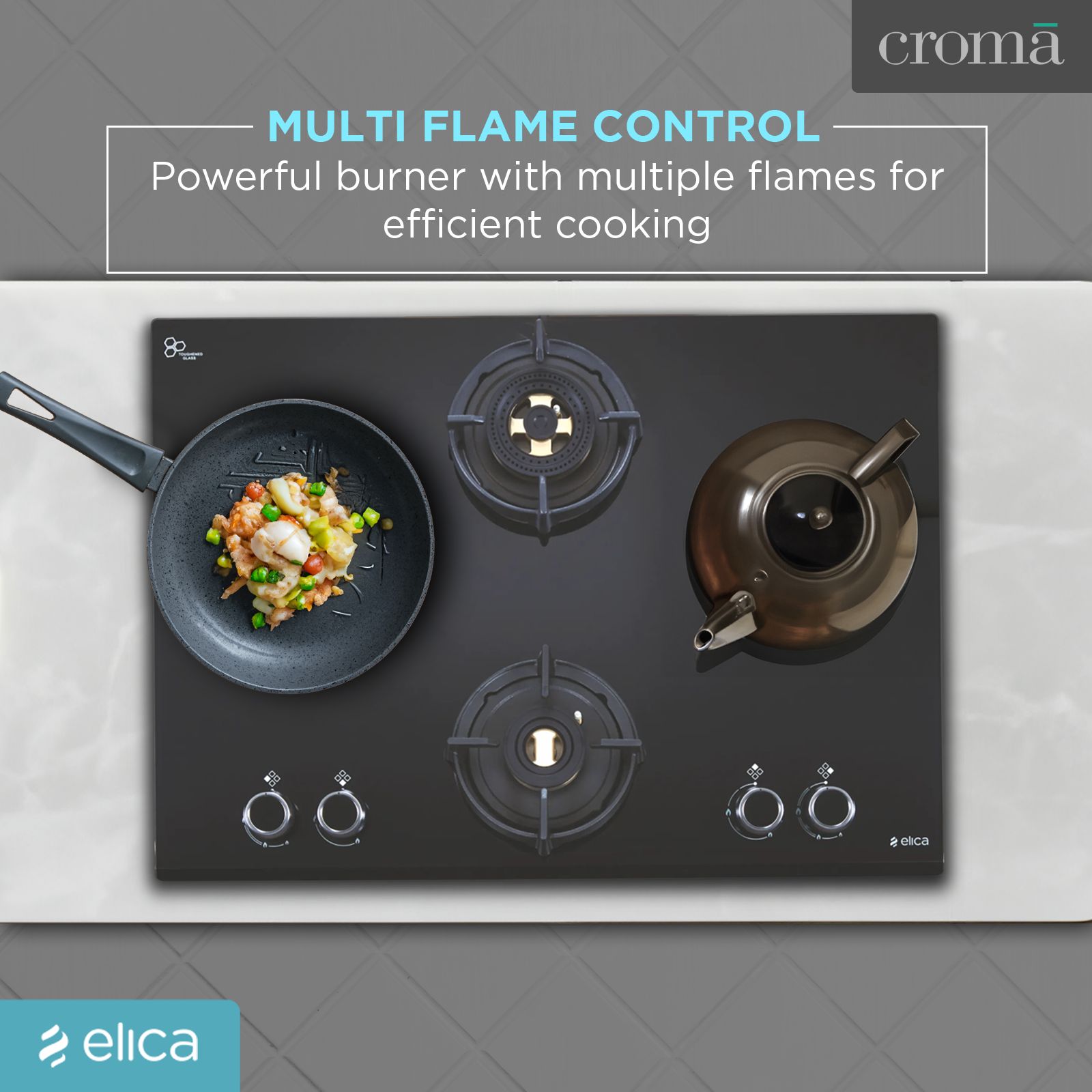Elica DFS FB MFC 4B 70 Glass Top 4 Burner Automatic Electric Hob (Multi Flame Control, Black)_9