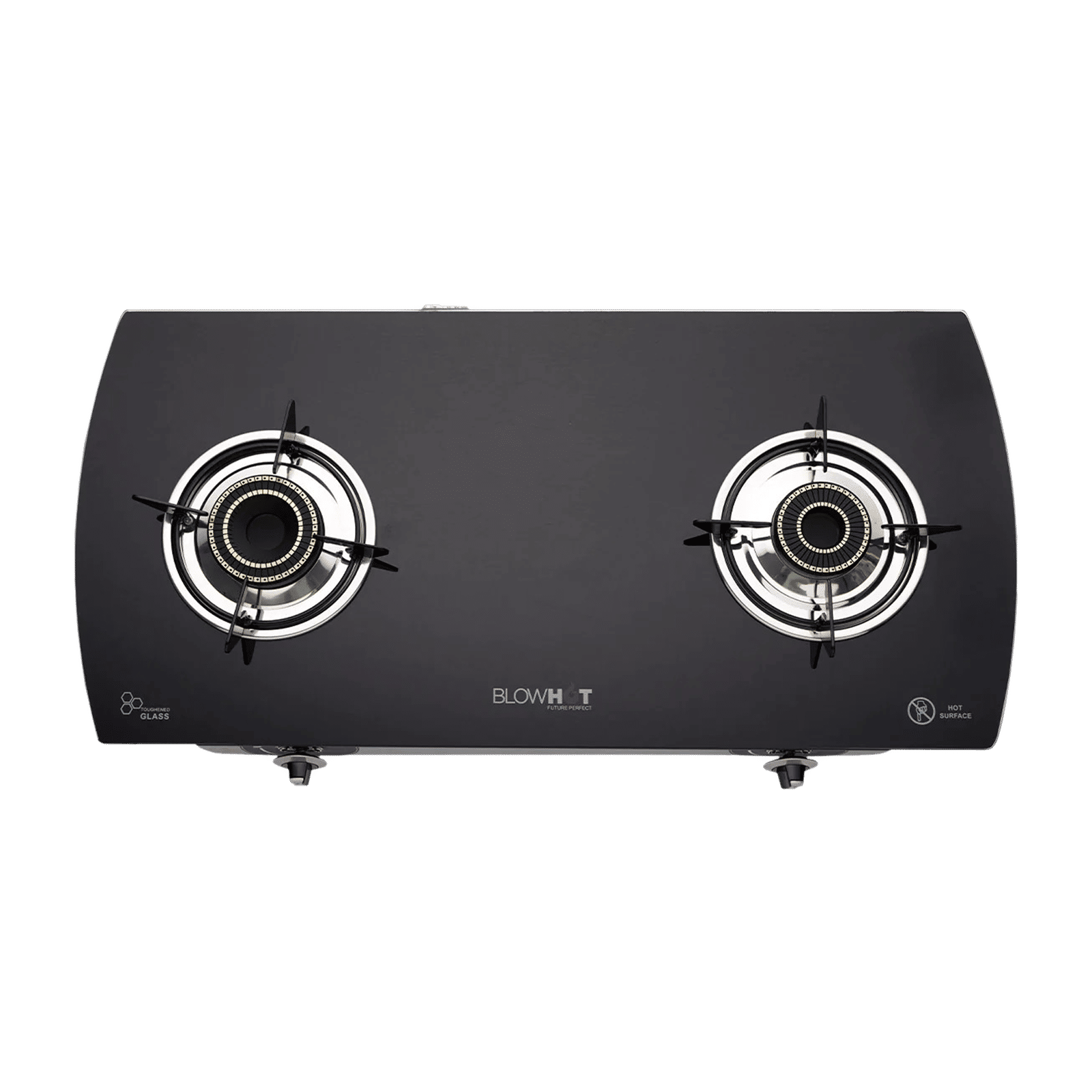 Blowhot Jasper Toughened Glass Top 2 Burner Automatic Electric Gas Stove (ISI Certified, Black)_1