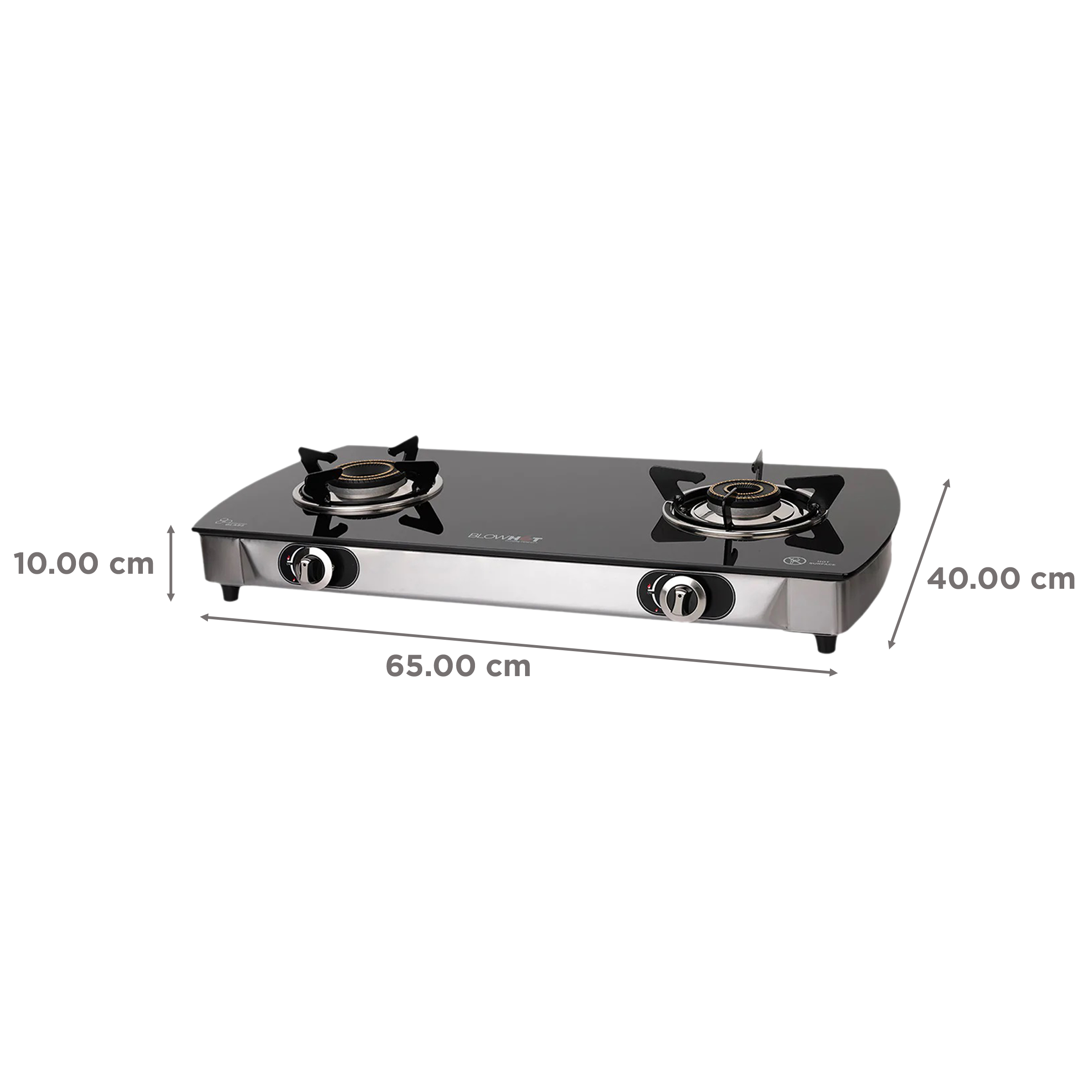 Blowhot Jasper Toughened Glass Top 2 Burner Manual Gas Stove (ISI Certified, Black) Blowhot Jasper Toughened Glass Top 2 Burner Manual Gas Stove (ISI Certified, Black)_2