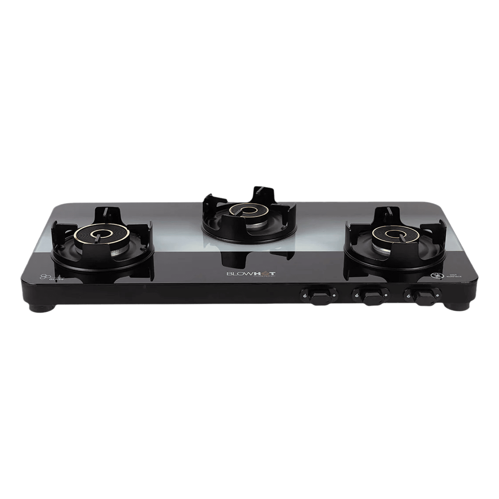 Blowhot Sapphire Toughened Glass Top 3 Burner Manual Gas Stove (ISI Certified, Black) Blowhot Sapphire Toughened Glass Top 3 Burner Manual Gas Stove (ISI Certified, Black)_1